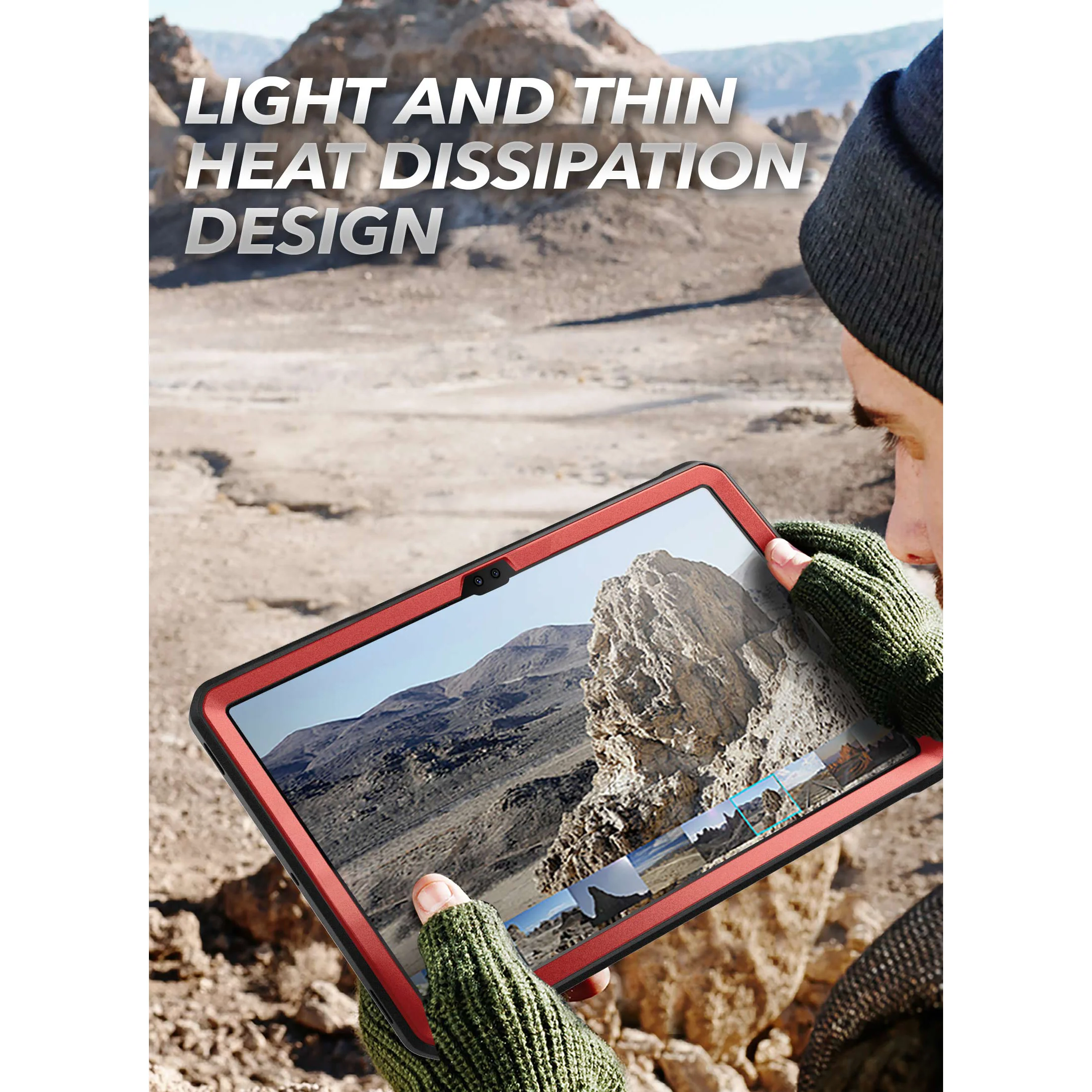 Galaxy Tab S8 Ultra (2022) Unicorn Beetle Pro Rugged Case-Metallic Red - Image 7