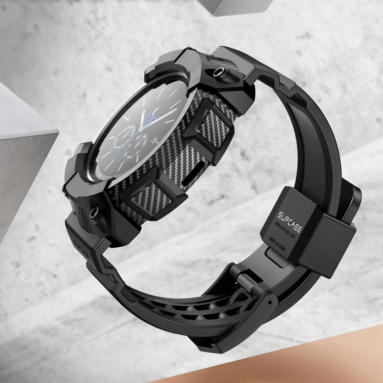 Galaxy Watch3 45mm Unicorn Beetle Pro Wristband Case-Black - Image 2