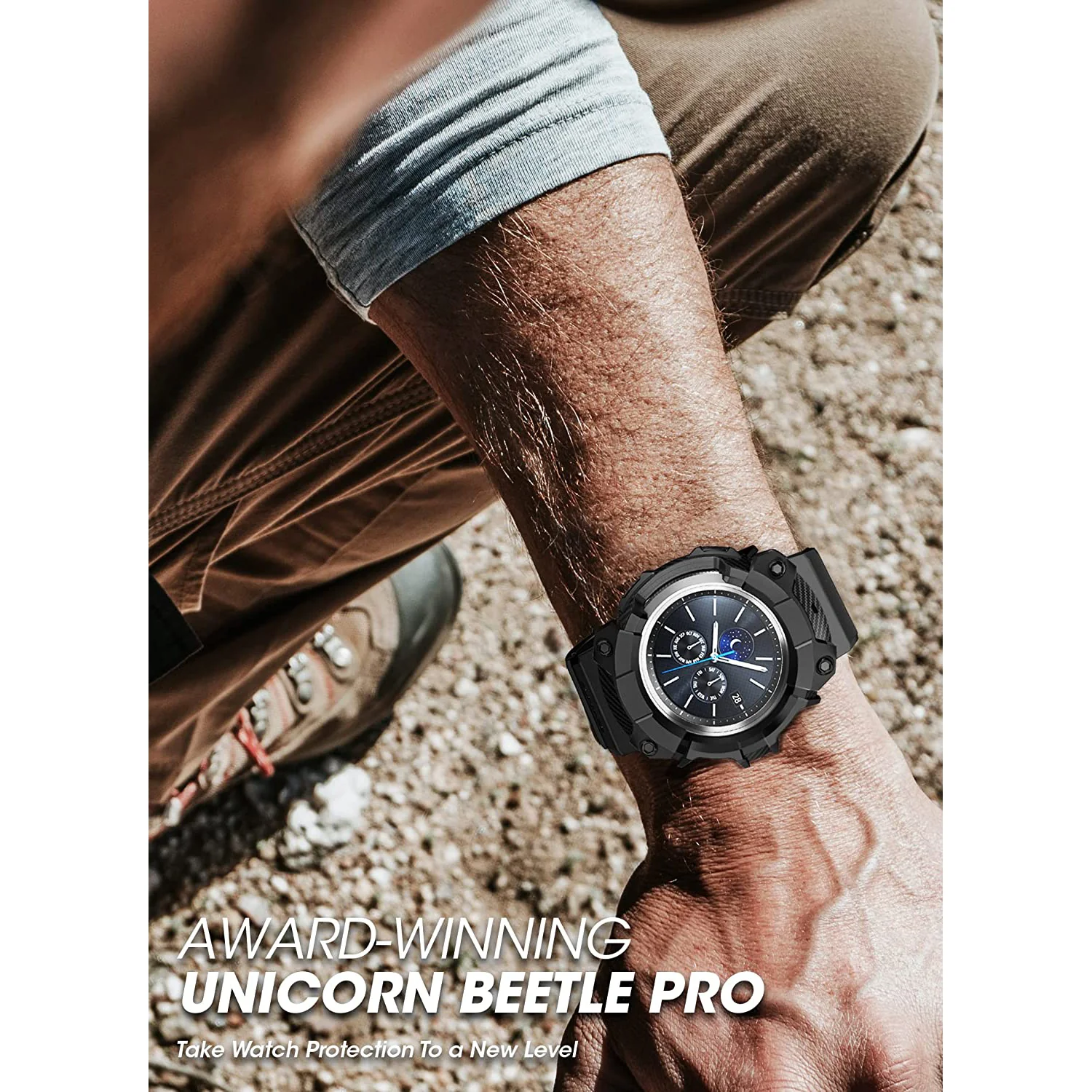 Galaxy Watch4 42mm Unicorn Beetle PRO Wristband Case-Black - Image 6