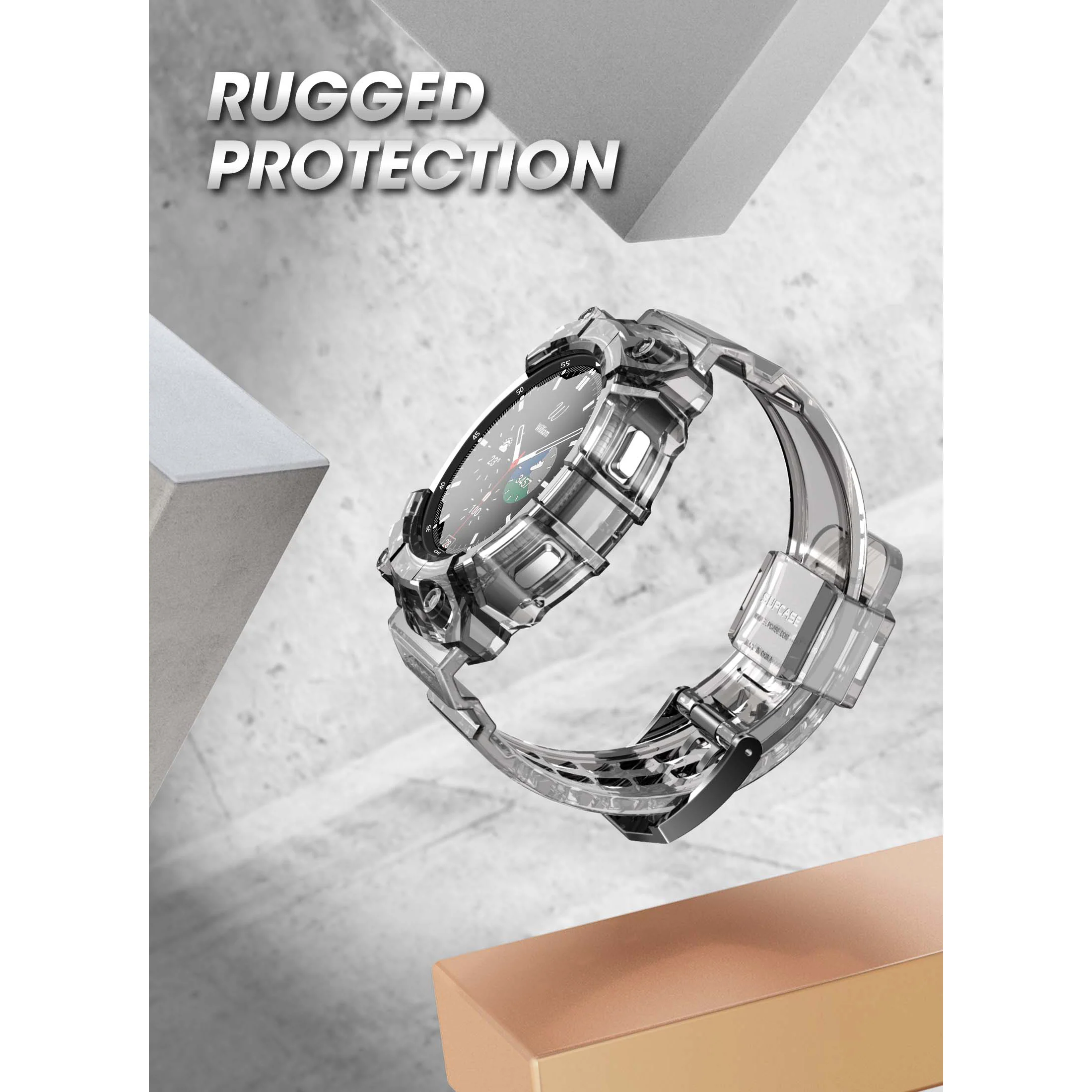 Galaxy Watch4 46mm Unicorn Beetle PRO Wristband Case-Clear - Image 3