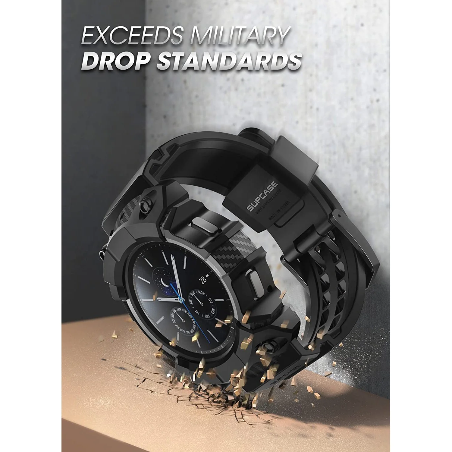 Galaxy Watch4 46mm Unicorn Beetle PRO Wristband Case(Open-Box) -Black - Image 5