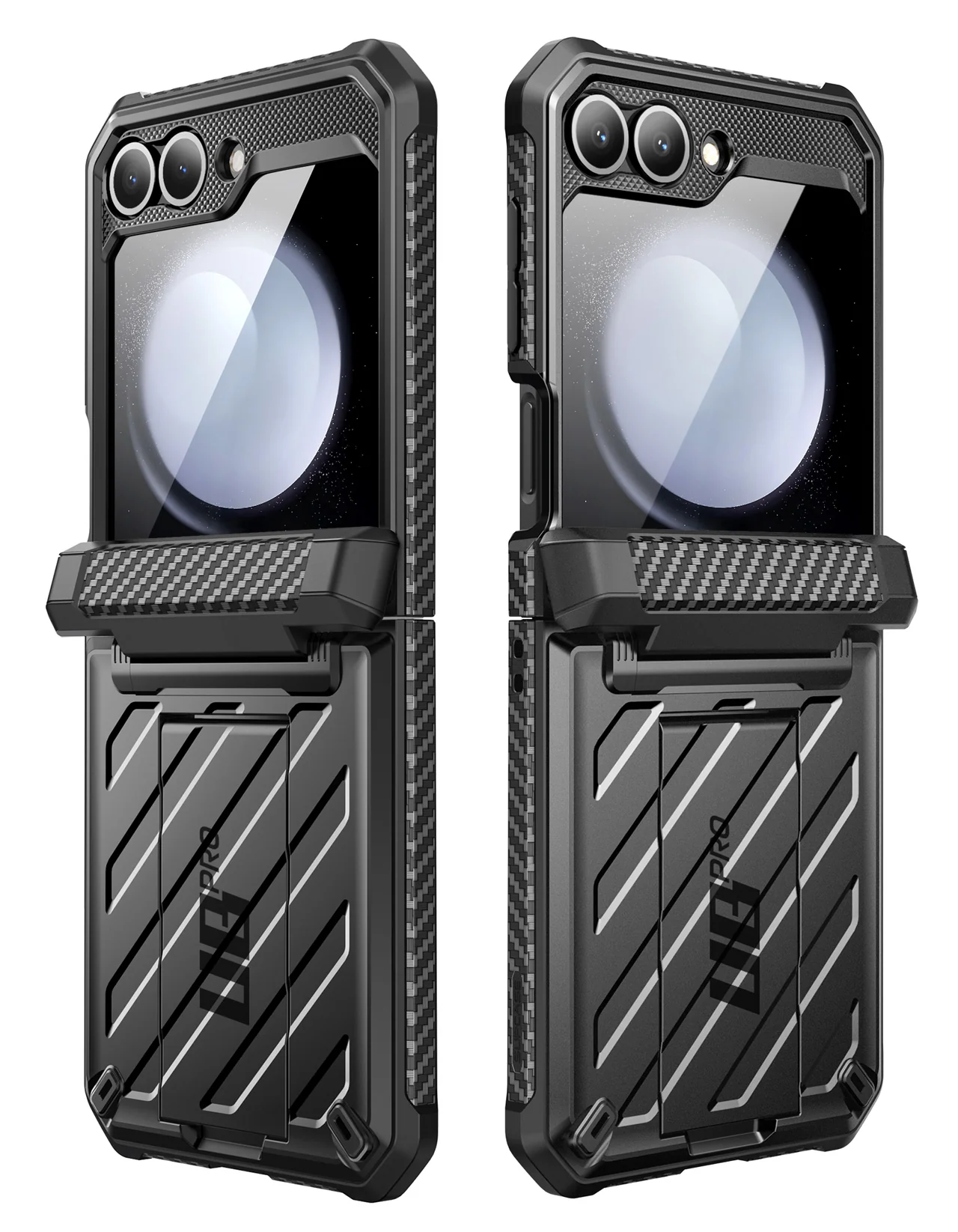 Galaxy Z Flip7 FE Unicorn Beetle PRO Rugged Case with Belt Clip-Black - Image 3