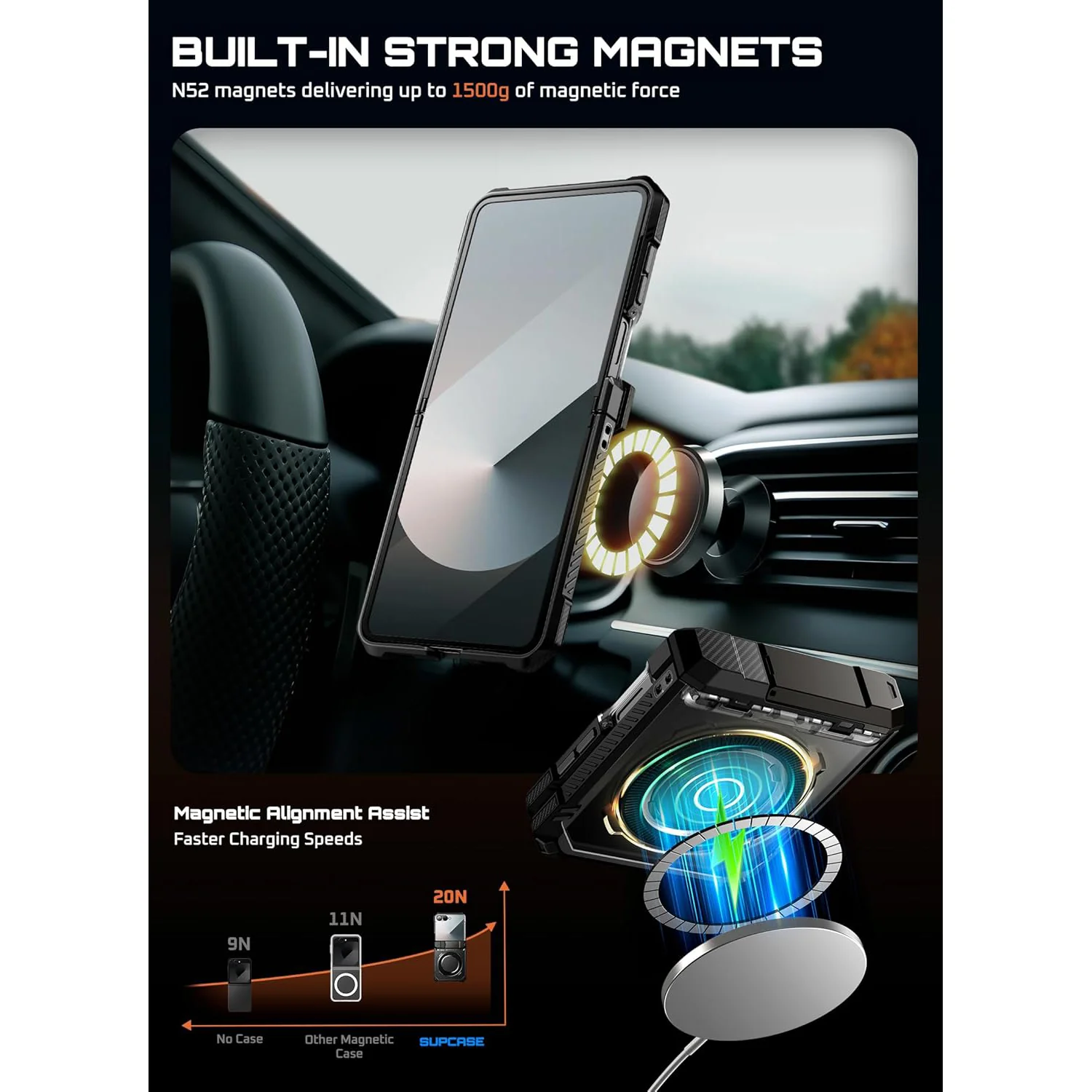 Galaxy Z Flip7 UB Grip Magsafe Phone Case-Black - Image 5