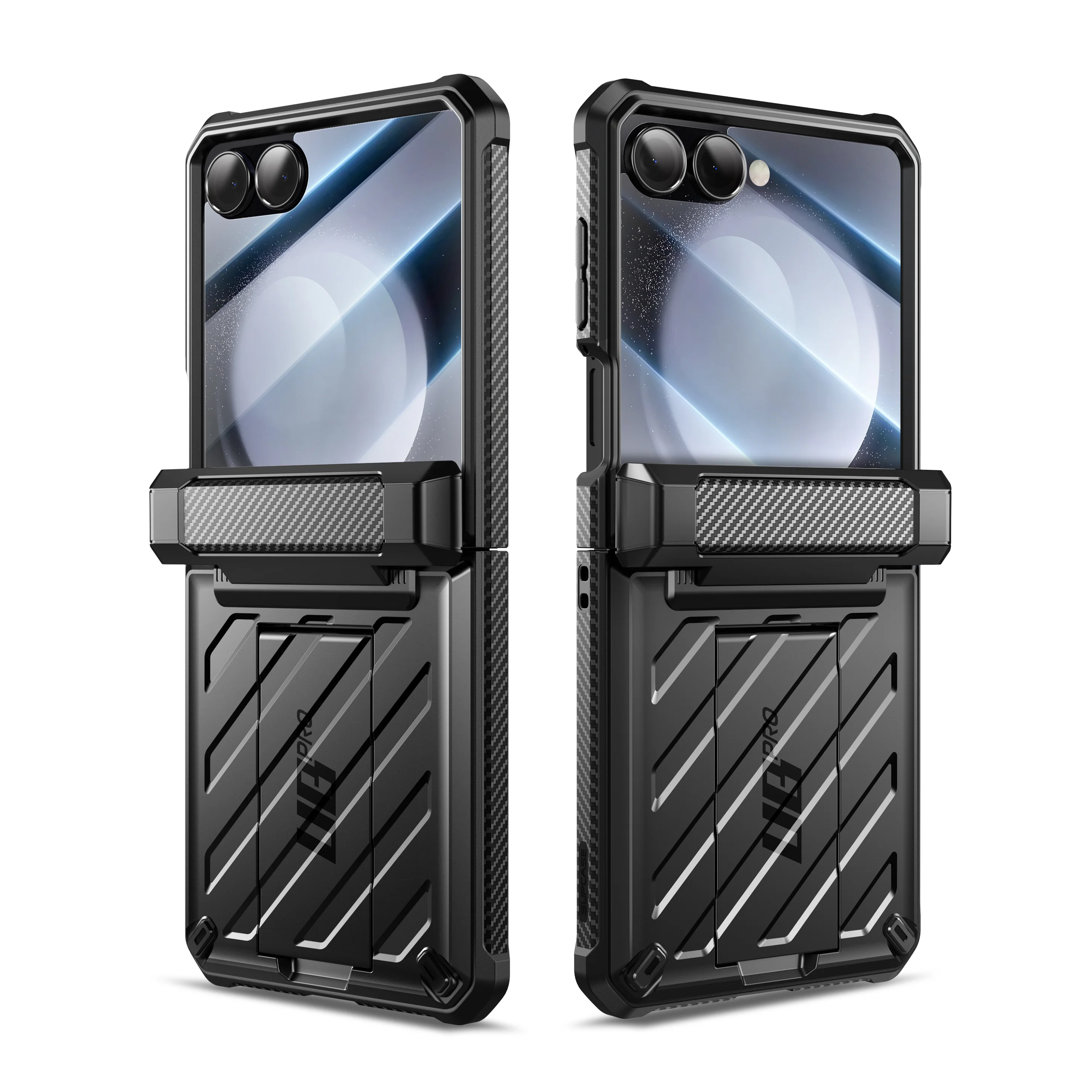 Galaxy Z Flip7 Unicorn Beetle PRO Rugged Case with Belt Clip-Black - Image 3