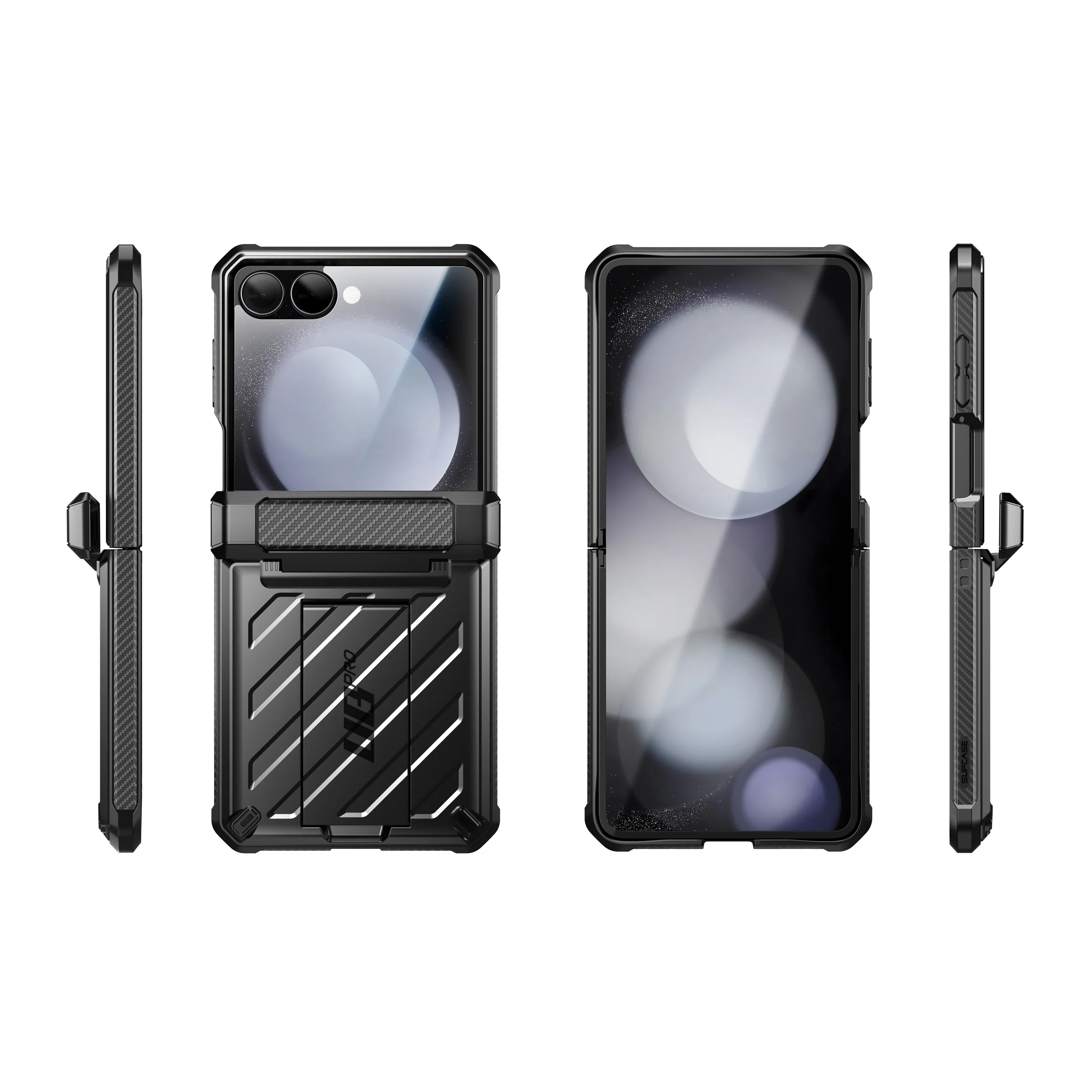 Galaxy Z Flip7 Unicorn Beetle PRO Rugged Case with Belt Clip-Black - Image 4