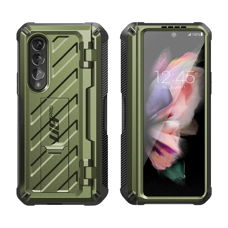 Galaxy Z Fold3 Unicorn Beetle PRO Rugged Case with S-Pen Holder-Dark Green - Image 3