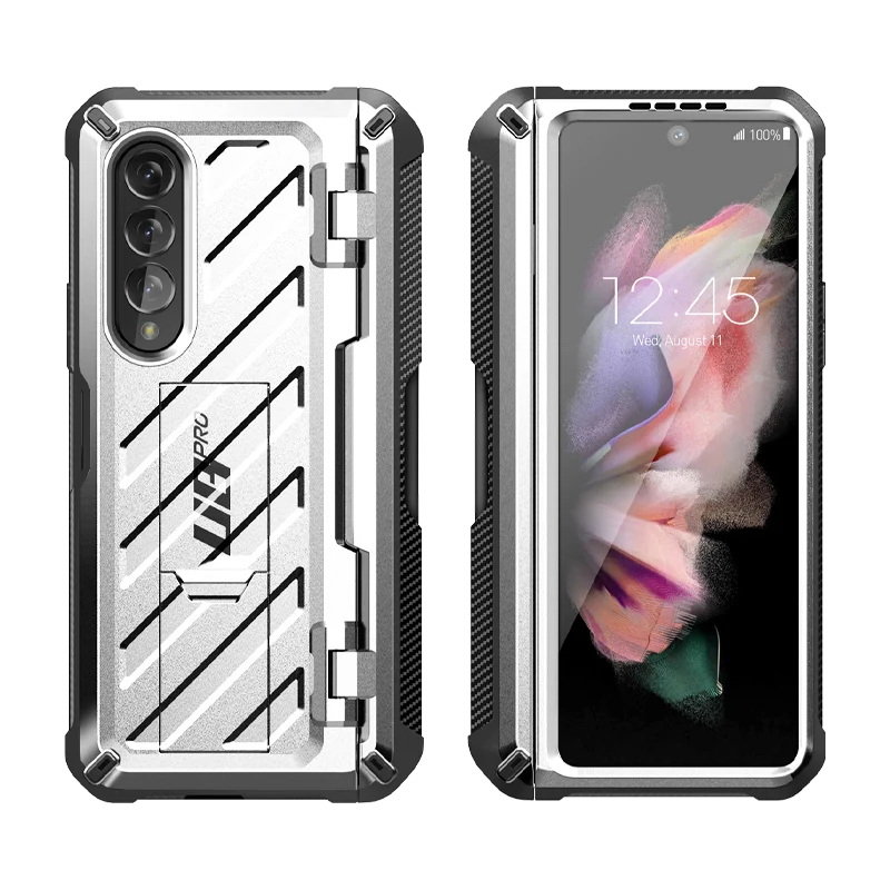 Galaxy Z Fold3 Unicorn Beetle PRO Rugged Case with S-Pen Holder-Silver - Image 4