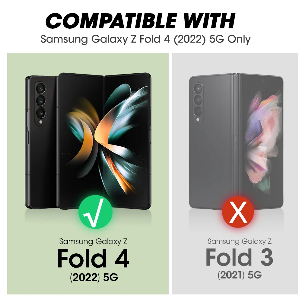 Galaxy Z Fold4 Unicorn Beetle Kickstand Case with Screen Protector-Dark Green - Image 7
