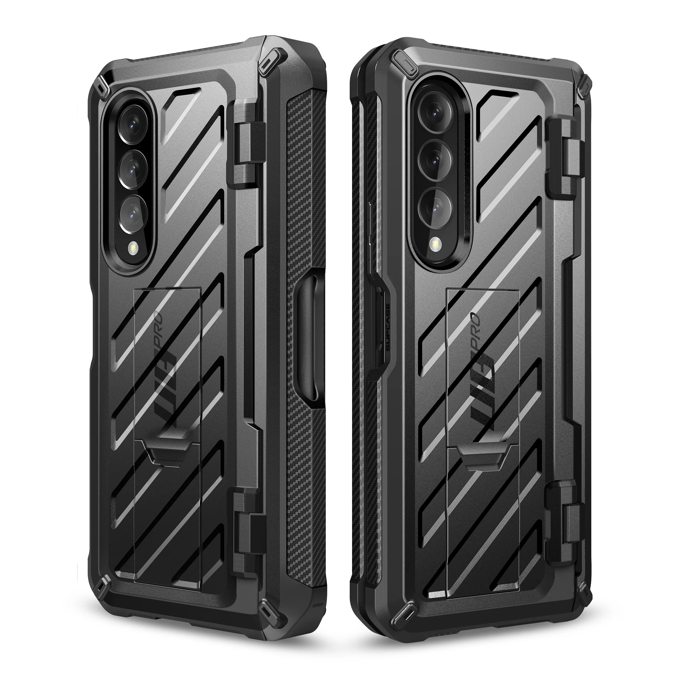 Galaxy Z Fold4 Unicorn Beetle PRO Rugged Case with S-Pen Holder-Black - Image 9