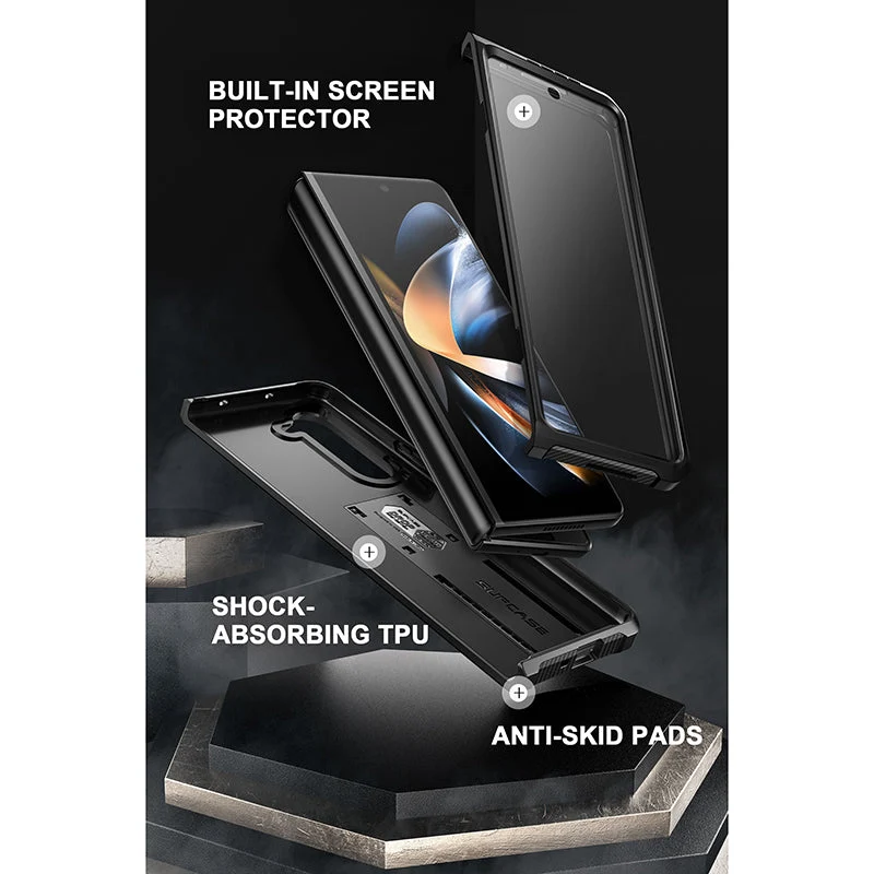 Galaxy Z Fold5 Unicorn Beetle Kickstand Case with Screen Protector (Open-Box)-Black - Image 10