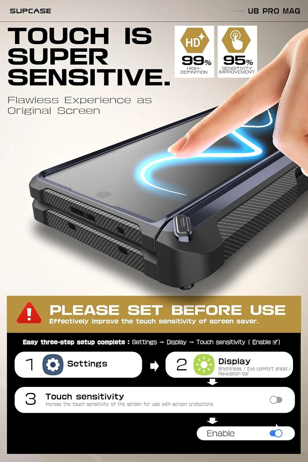 Galaxy Z Fold6 Unicorn Beetle PRO Mag Rugged Case - Dark Blue - Image 4