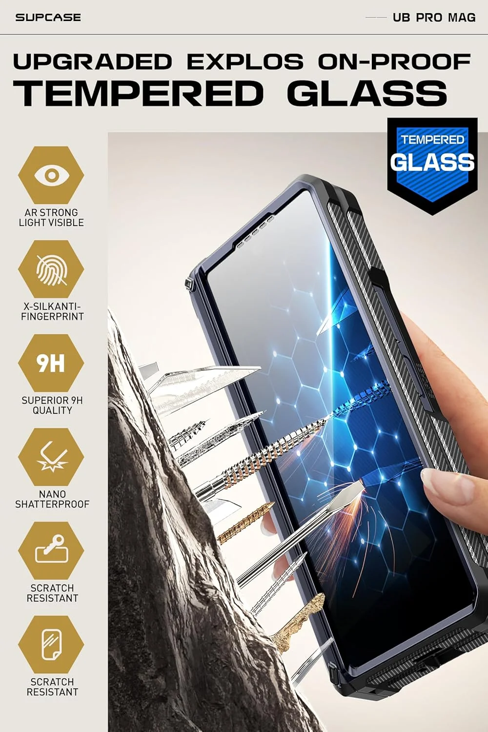 Galaxy Z Fold6 Unicorn Beetle PRO Mag Rugged Case - Dark Blue - Image 8