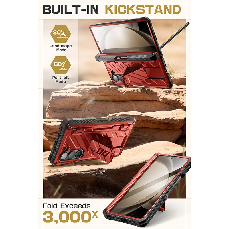 Galaxy Z Fold6 Unicorn Beetle PRO Rugged Case - Metallic Red - Image 7