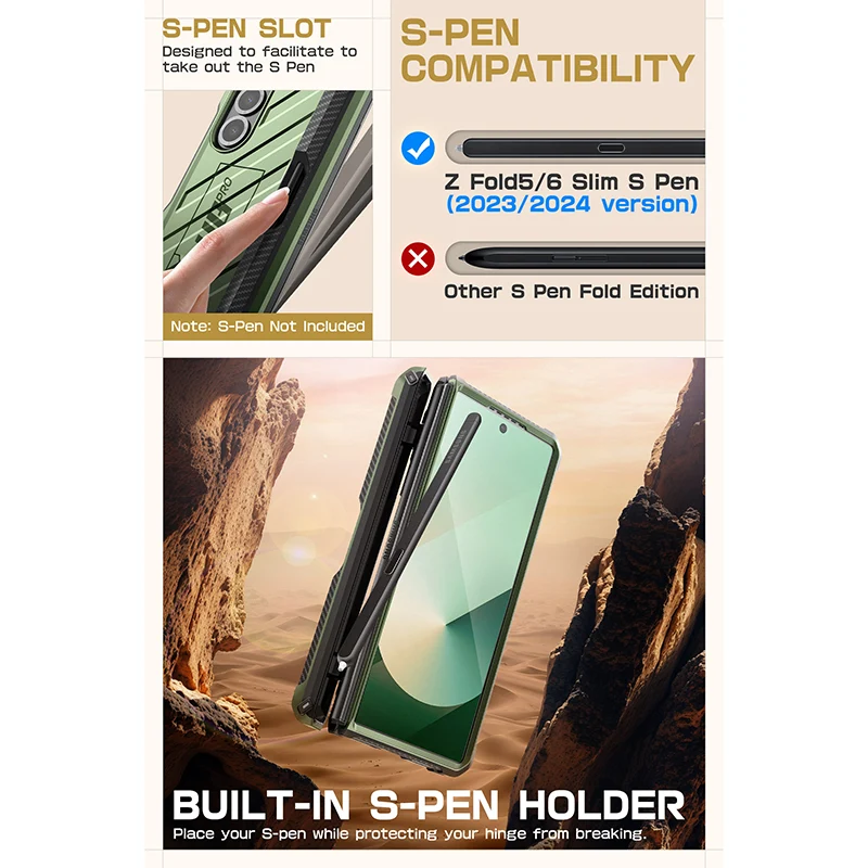 Galaxy Z Fold6 Unicorn Beetle PRO Rugged Case(open box) - Dark Green - Image 3