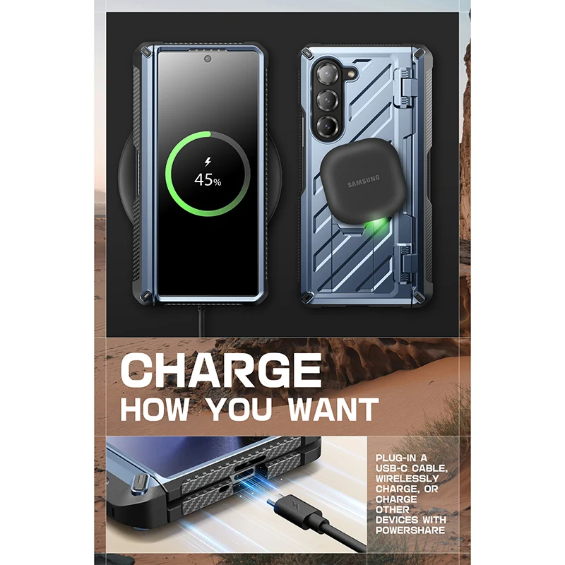 Galaxy Z Fold6 Unicorn Beetle PRO Rugged Case(open box) - Metallic Blue - Image 11