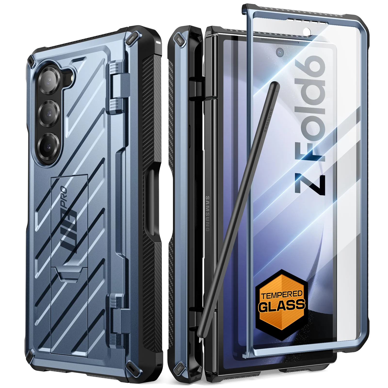 Galaxy Z Fold6 Unicorn Beetle PRO Rugged Case(open box) - Metallic Blue - Image 2