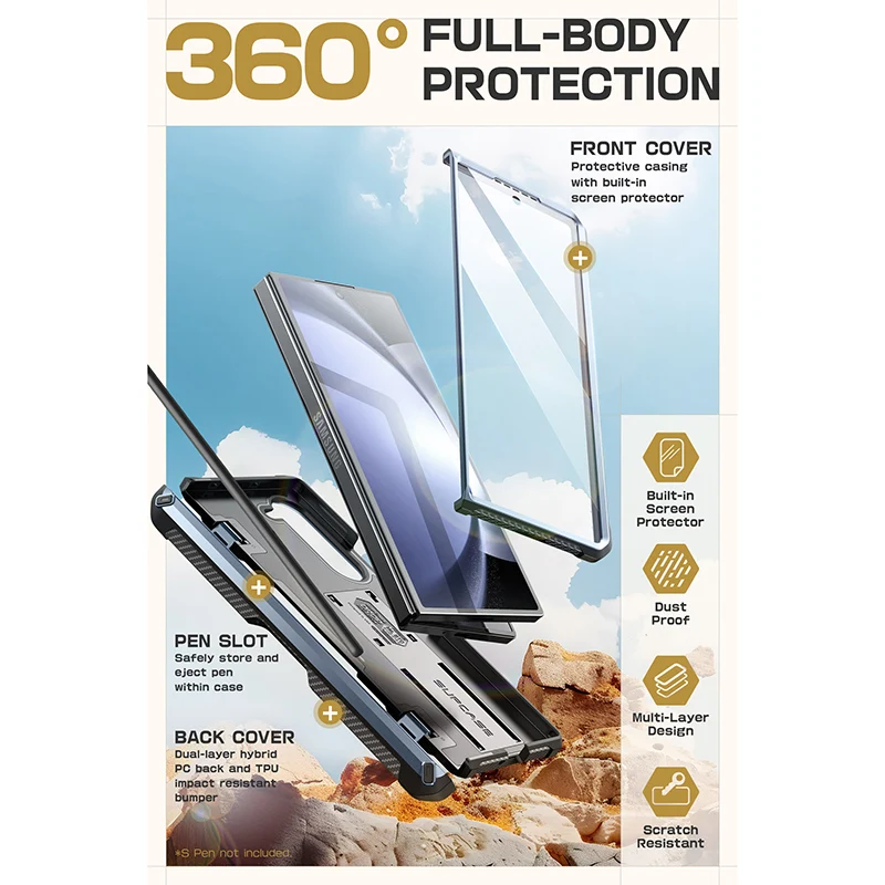 Galaxy Z Fold6 Unicorn Beetle PRO Rugged Case(open box) - Metallic Blue - Image 8