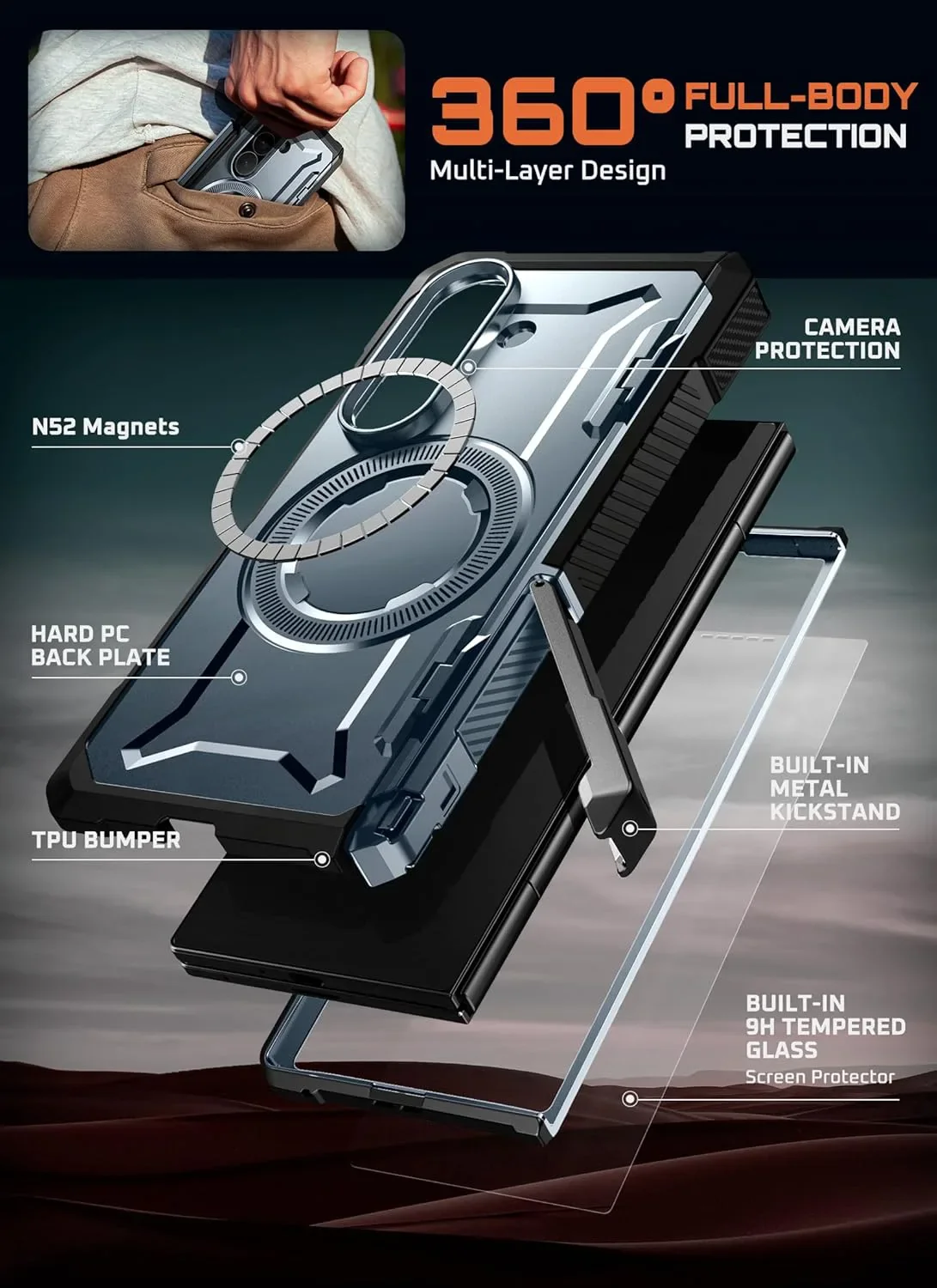 Galaxy Z Fold7 UB Grip MagSafe Case - Tilt - Image 11