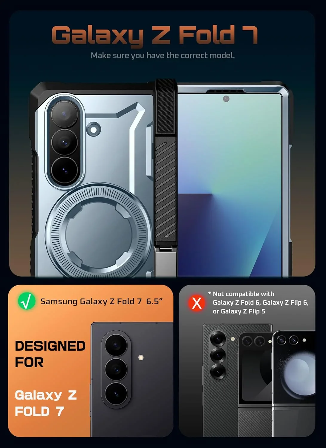 Galaxy Z Fold7 UB Grip MagSafe Case - Tilt - Image 5