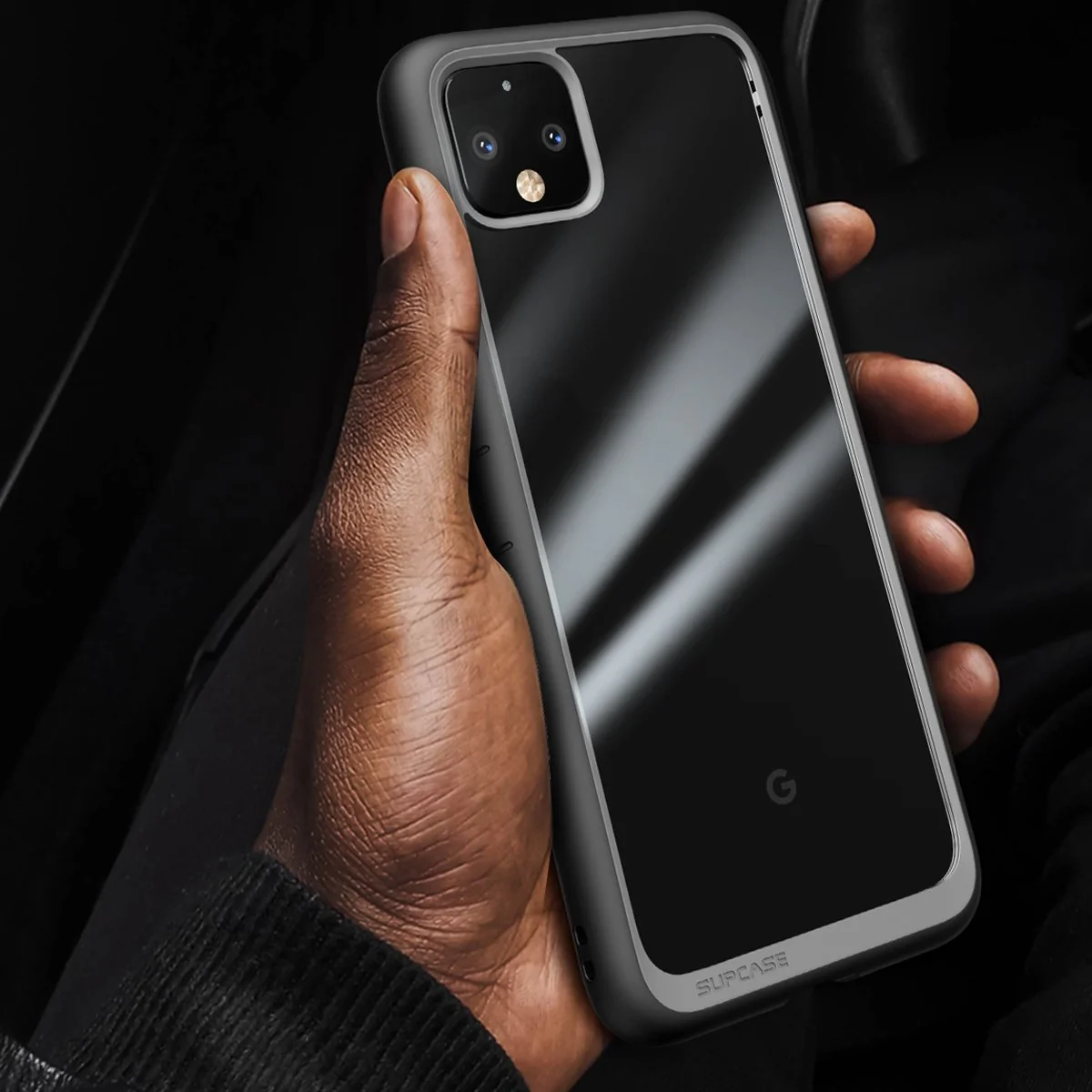 Google Pixel 4 Unicorn Beetle Style Clear Case-Black - Image 7