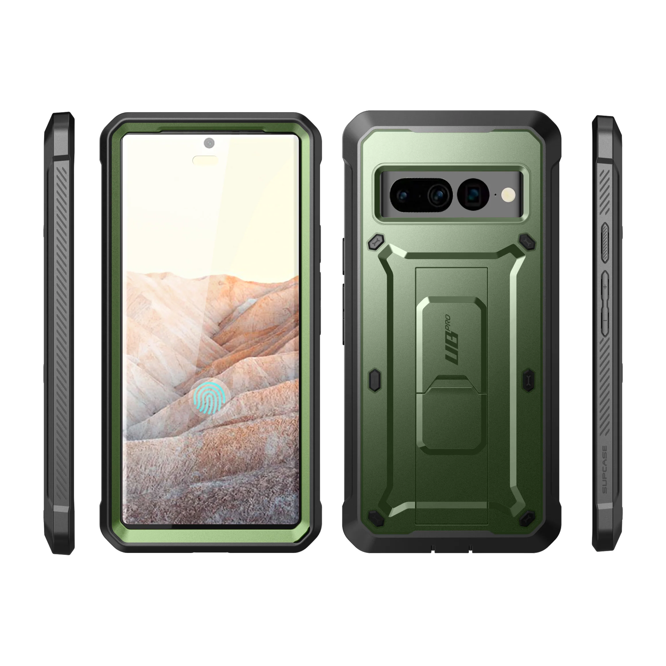 Google Pixel 7 Pro Unicorn Beetle PRO Rugged Holster Case-Metallic Green - Image 11