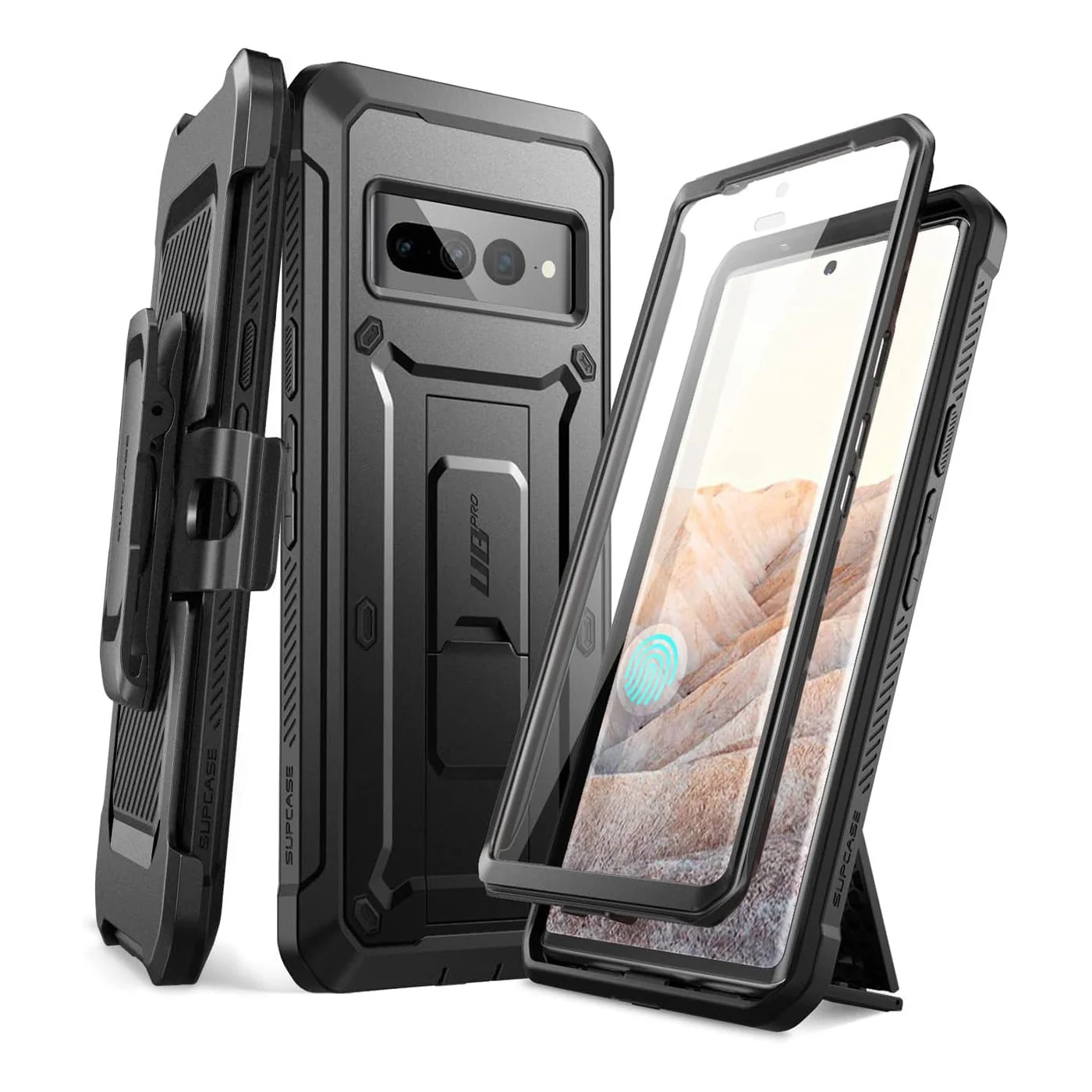 Google Pixel 7 Pro Unicorn Beetle PRO Rugged Holster Case(open box)-Black - Image 2