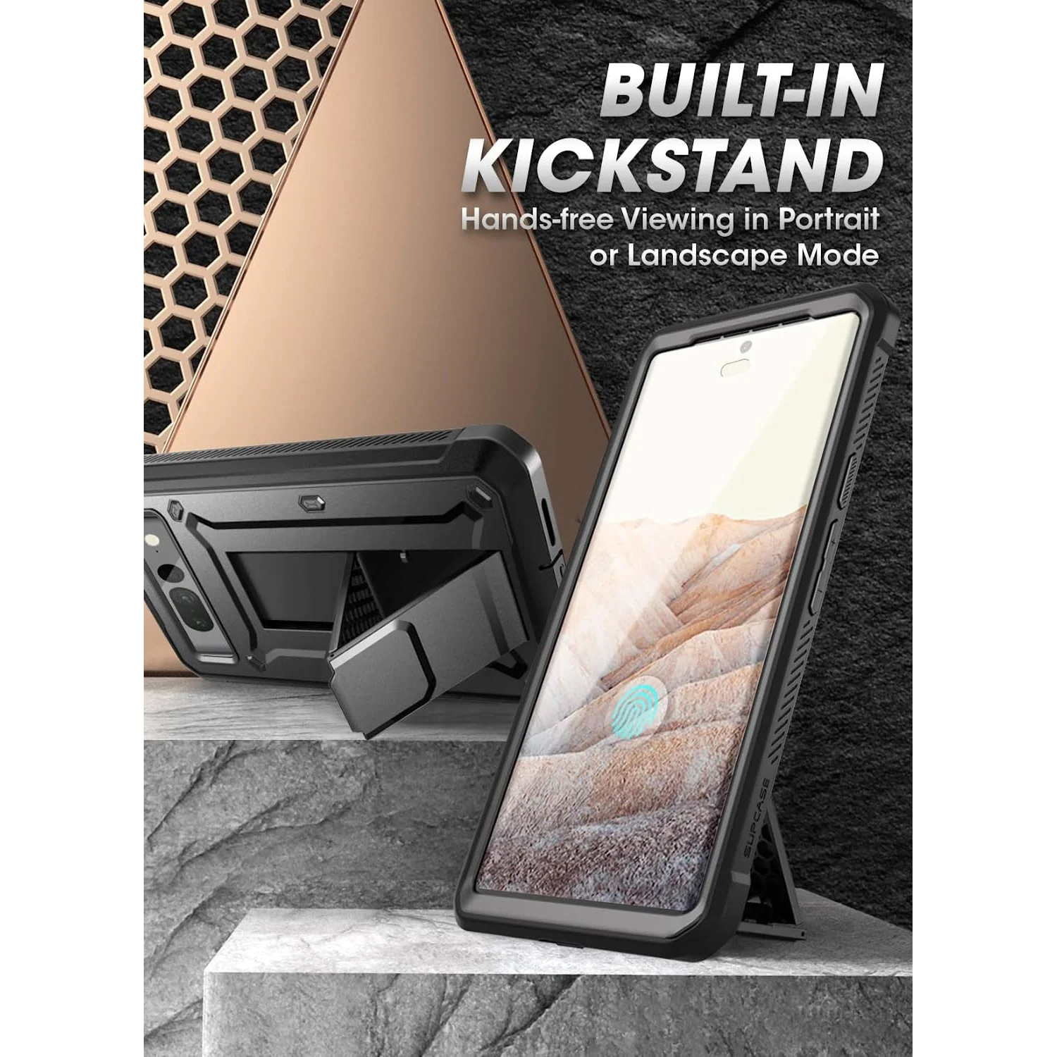 Google Pixel 7 Pro Unicorn Beetle PRO Rugged Holster Case(open box)-Black - Image 5