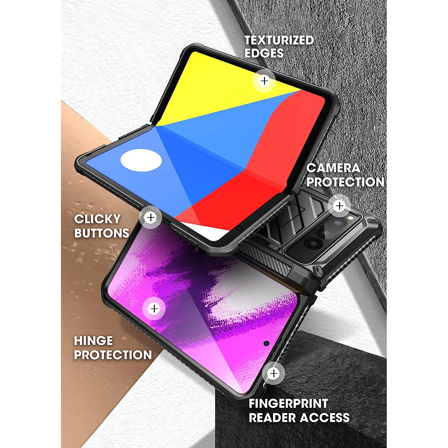 Google Pixel Fold Unicorn Beetle PRO Rugged Holster Case-Black - Image 7
