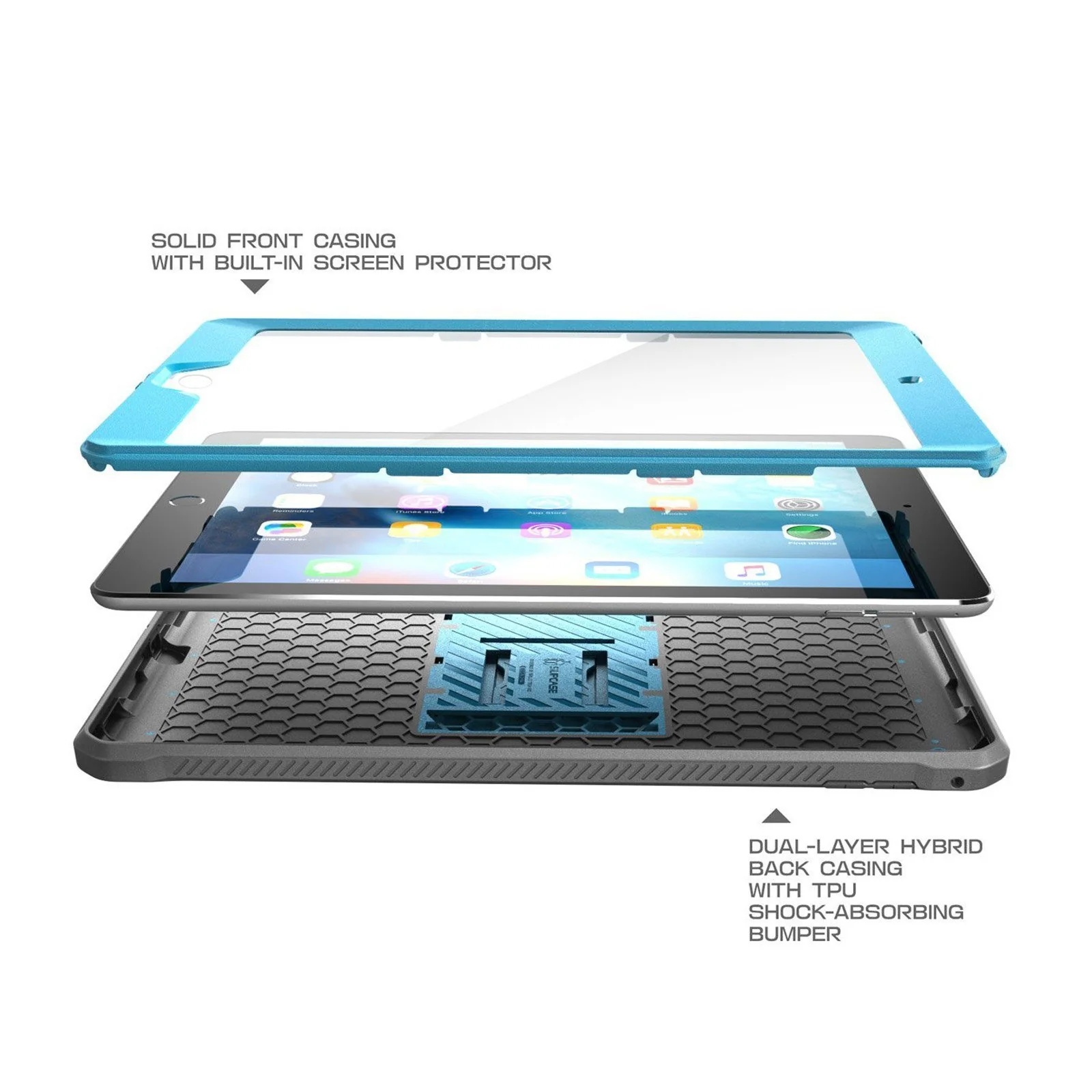 iPad 9.7 inch Unicorn Beetle Pro Full-Body Case-Blue - Image 4