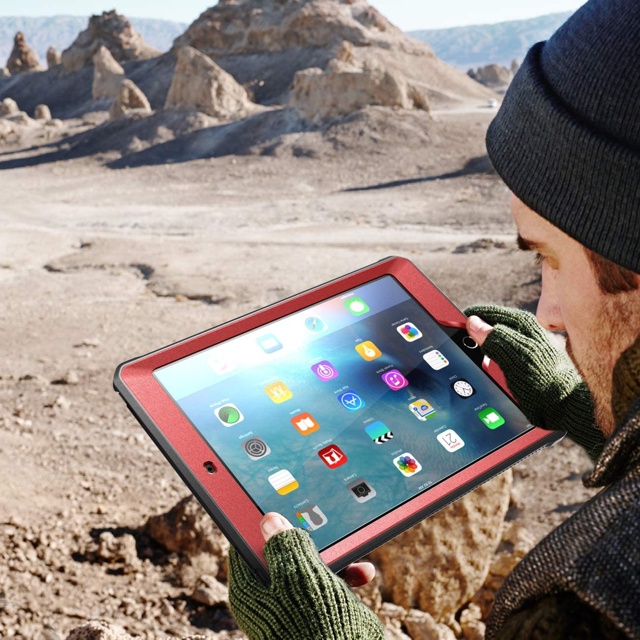 iPad 9.7 inch Unicorn Beetle Pro Full-Body Case-Metallic Red - Image 8