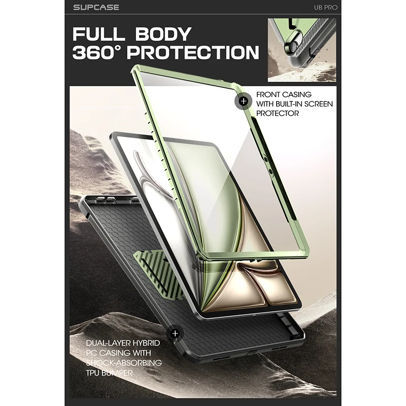 iPad Air 13 Inch (2024) Unicorn Beetle Pro Rugged Case-Dark Green - Image 6