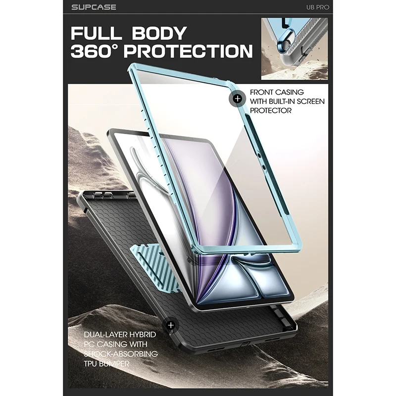 iPad Air 13 Inch (2024) Unicorn Beetle Pro Rugged Case(open box)-Arctic Blue - Image 6