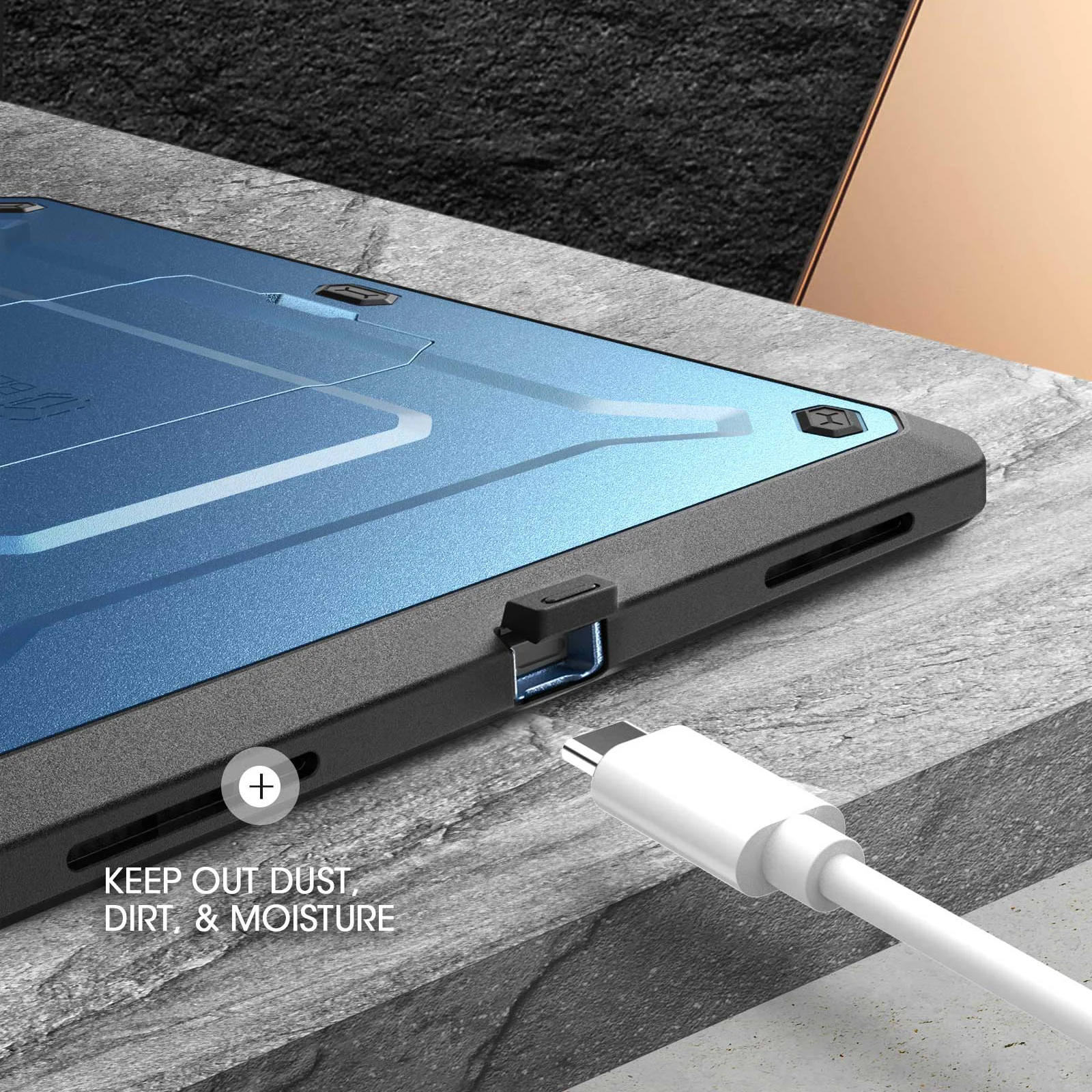 iPad Air 4 / 5 Unicorn Beetle PRO Rugged Kickstand Case-Metallic Blue - Image 5