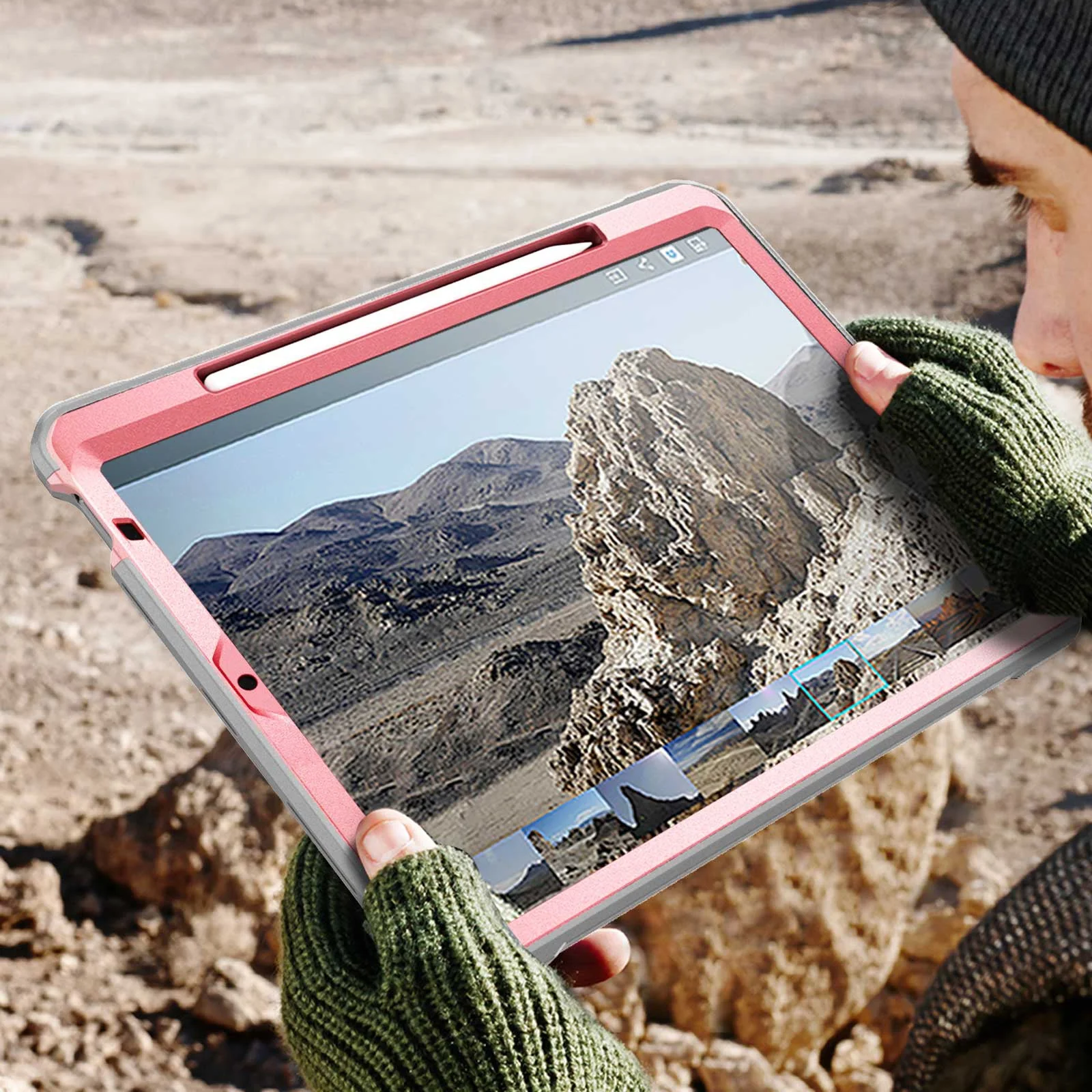 iPad Air 4 / 5 Unicorn Beetle PRO Rugged Kickstand Case(open box)-Rose Gold - Image 7