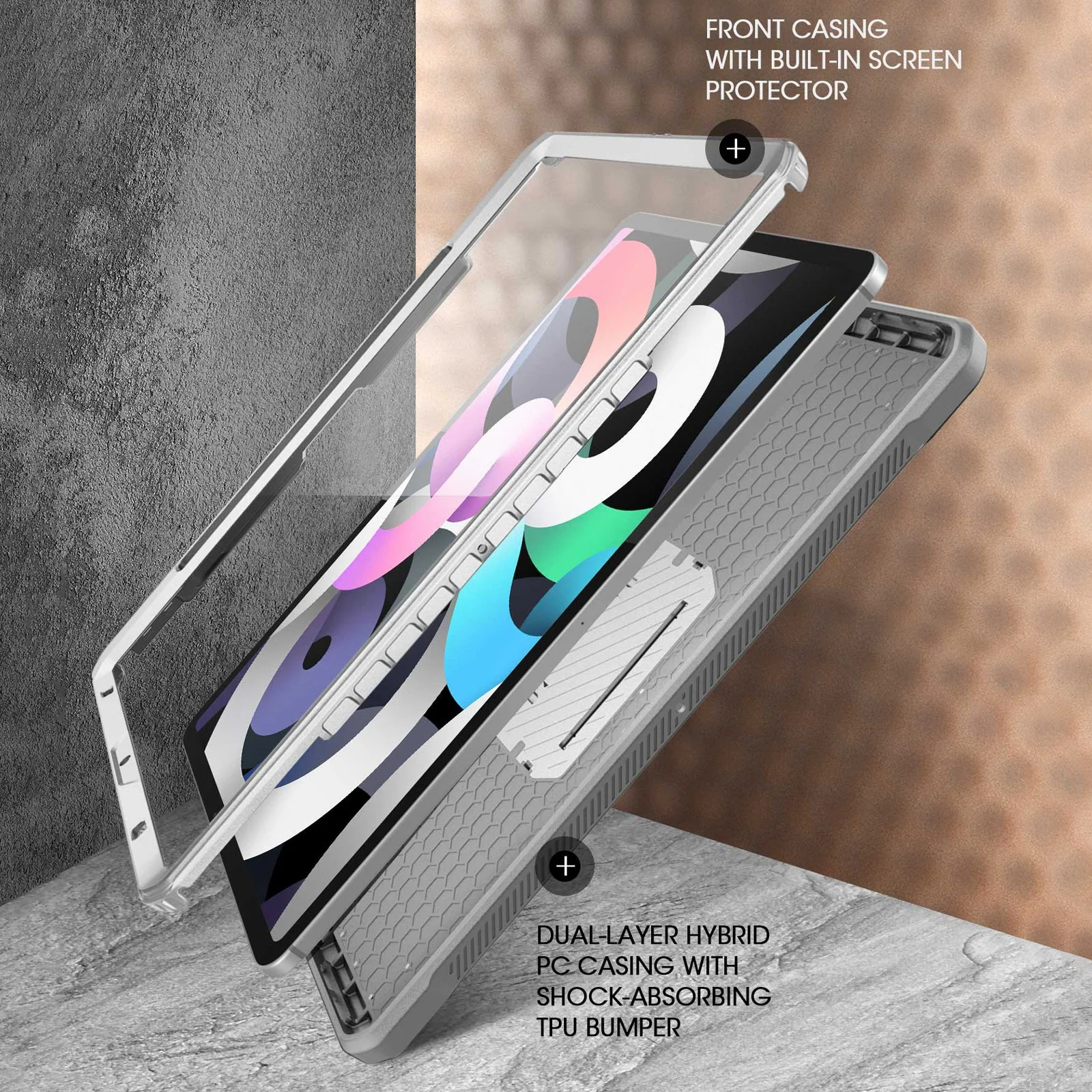 iPad Air 4 / 5 Unicorn Beetle PRO Rugged Kickstand Case(open box)-White - Image 5
