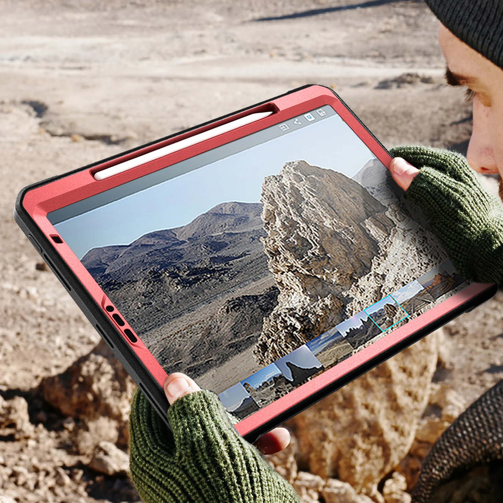 iPad Pro 11 Inch (2020) Unicorn Beetle Pro Rugged Case-Metallic Red - Image 7