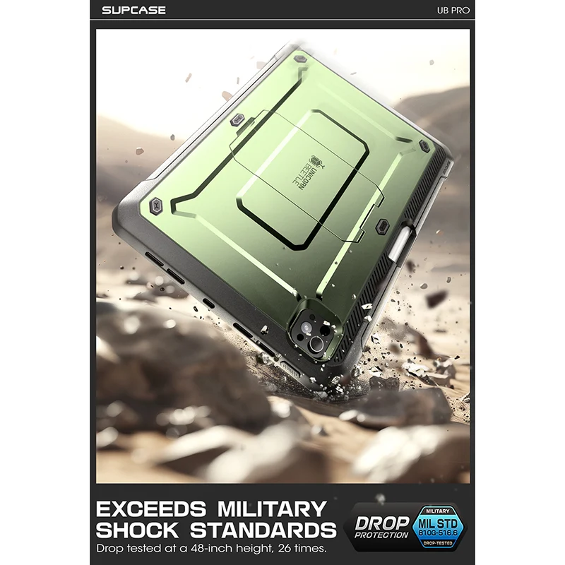 iPad Pro 11 Inch (2024) Unicorn Beetle Pro Rugged Case(open box)-Dark Green - Image 5