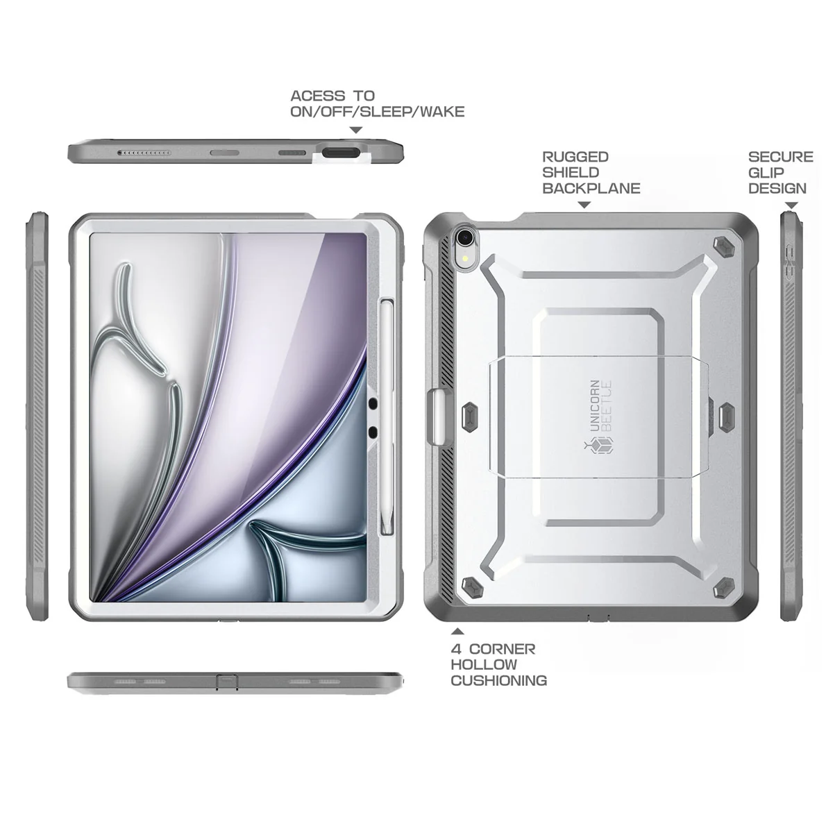 iPad Pro 11 Inch (2024) Unicorn Beetle Pro Rugged Case(open box)-White - Image 3