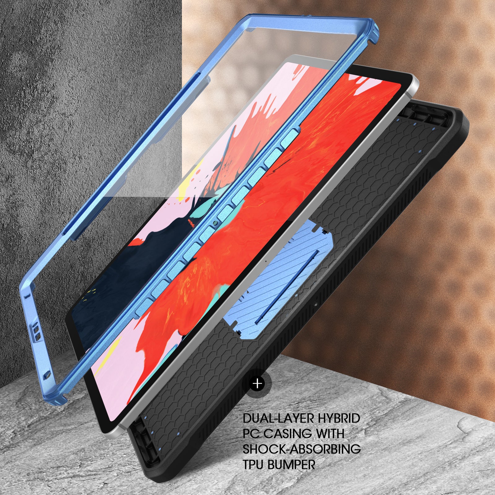 iPad Pro 12.9 Inch (2020) Unicorn Beetle Pro Rugged Case-Metallic Blue - Image 3