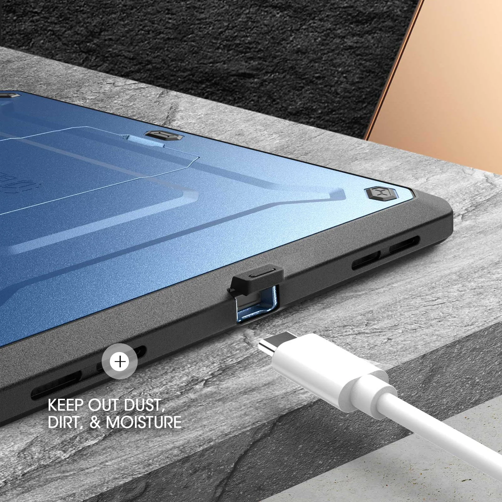 iPad Pro 12.9 Inch (2020) Unicorn Beetle Pro Rugged Case(open box)-Metallic Blue - Image 5