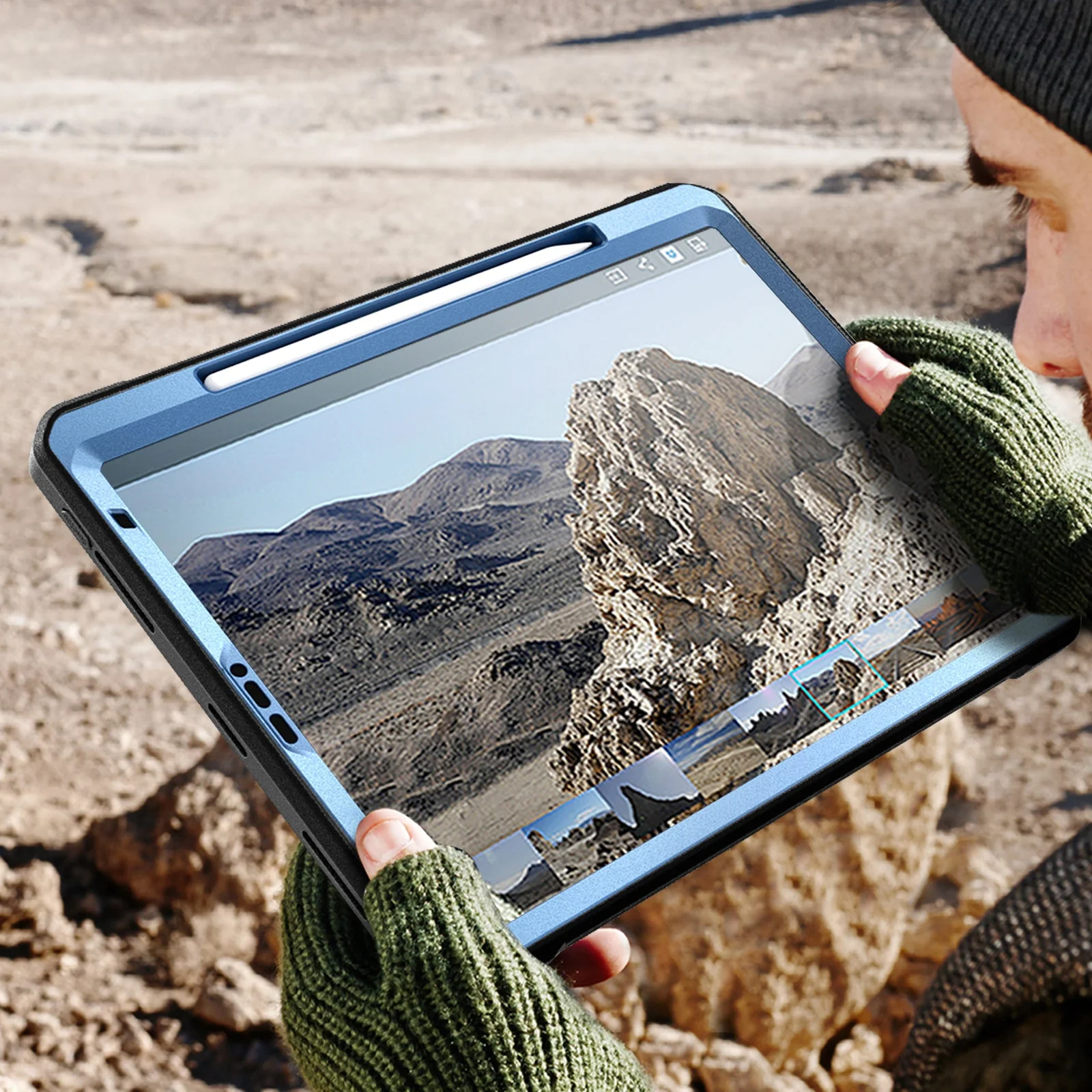 iPad Pro 12.9 Inch (2020) Unicorn Beetle Pro Rugged Case(open box)-Metallic Blue - Image 7