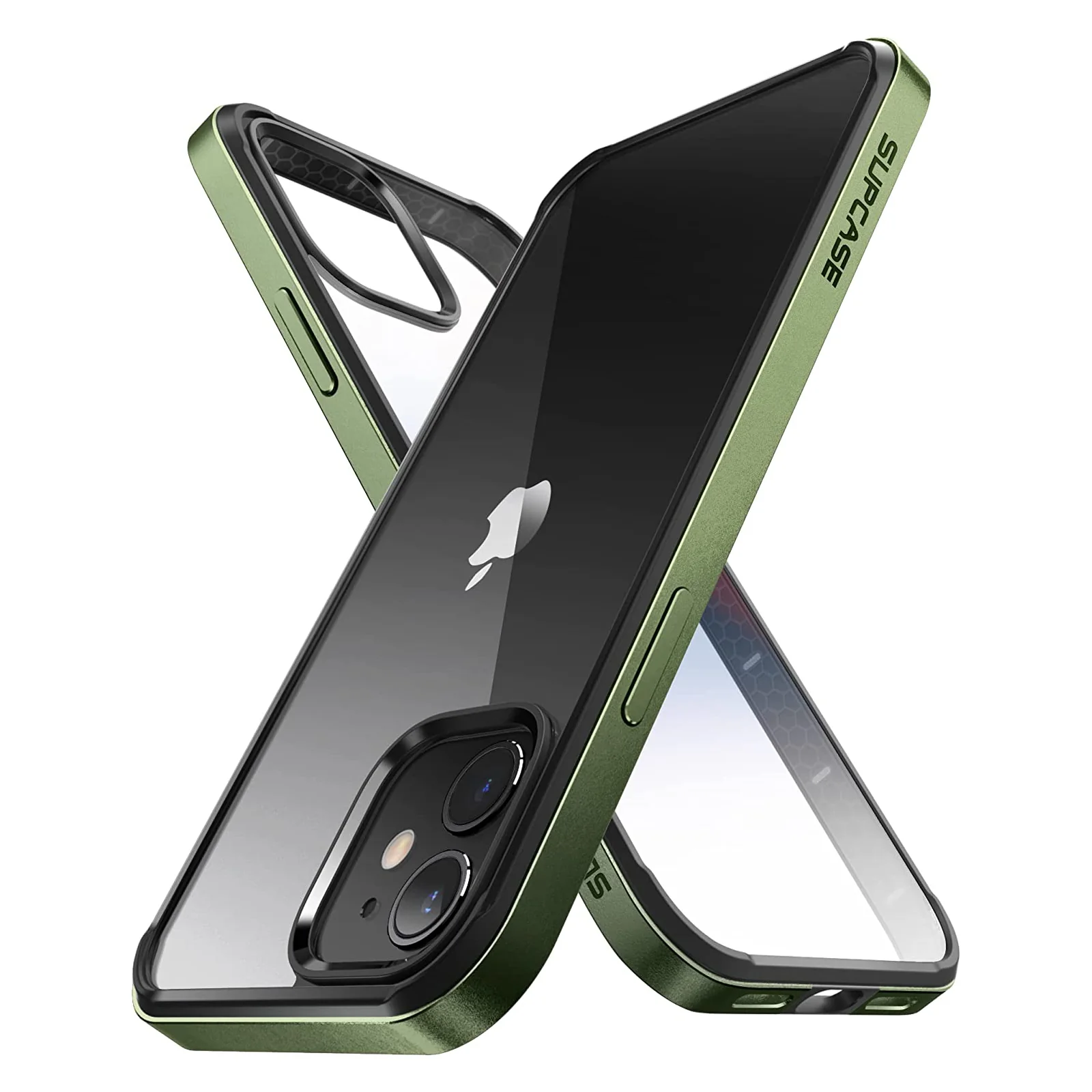iPhone 11 6.1 inch Unicorn Beetle Edge Clear Bumper Case-Dark Green - Image 2