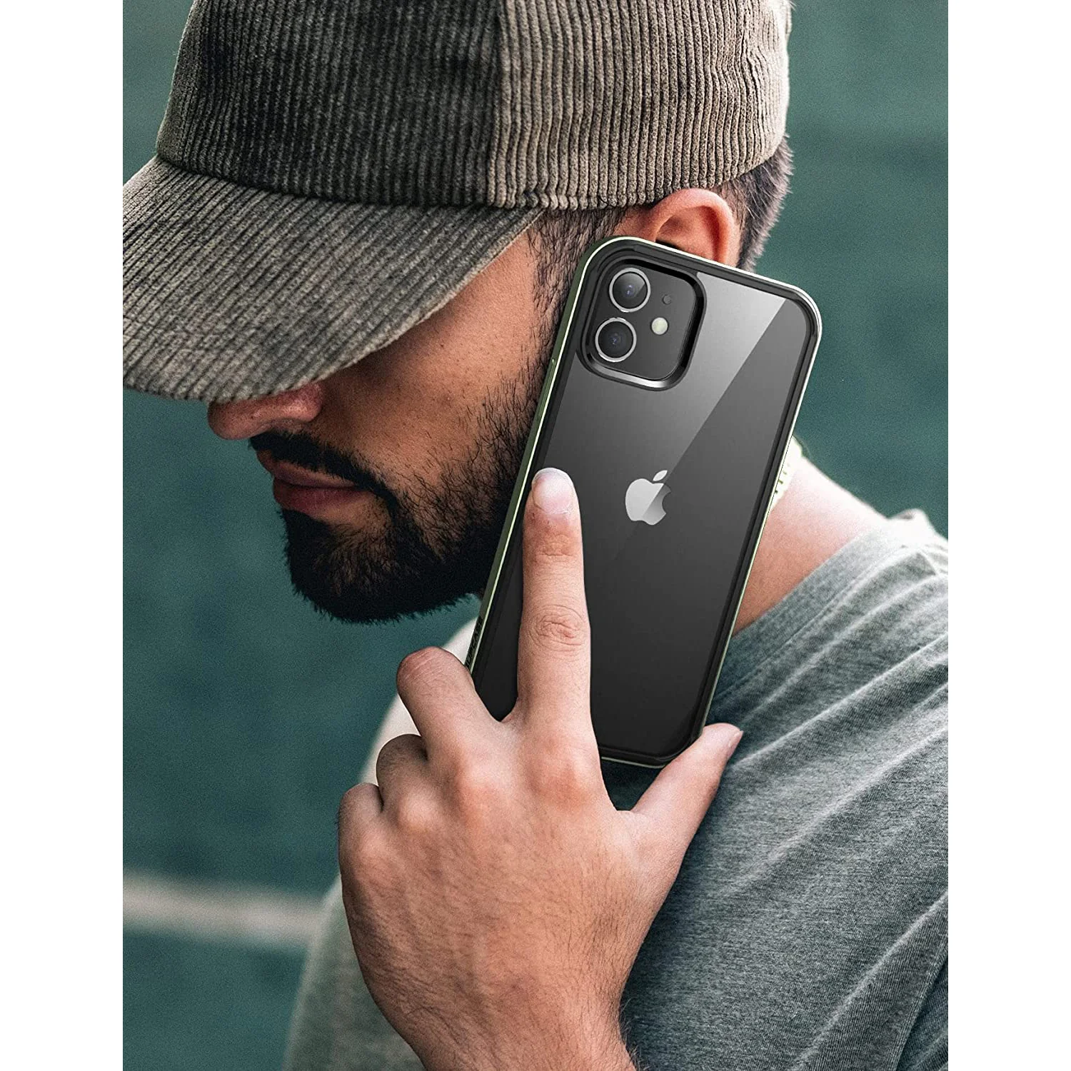 iPhone 11 6.1 inch Unicorn Beetle Edge Clear Bumper Case-Dark Green - Image 8