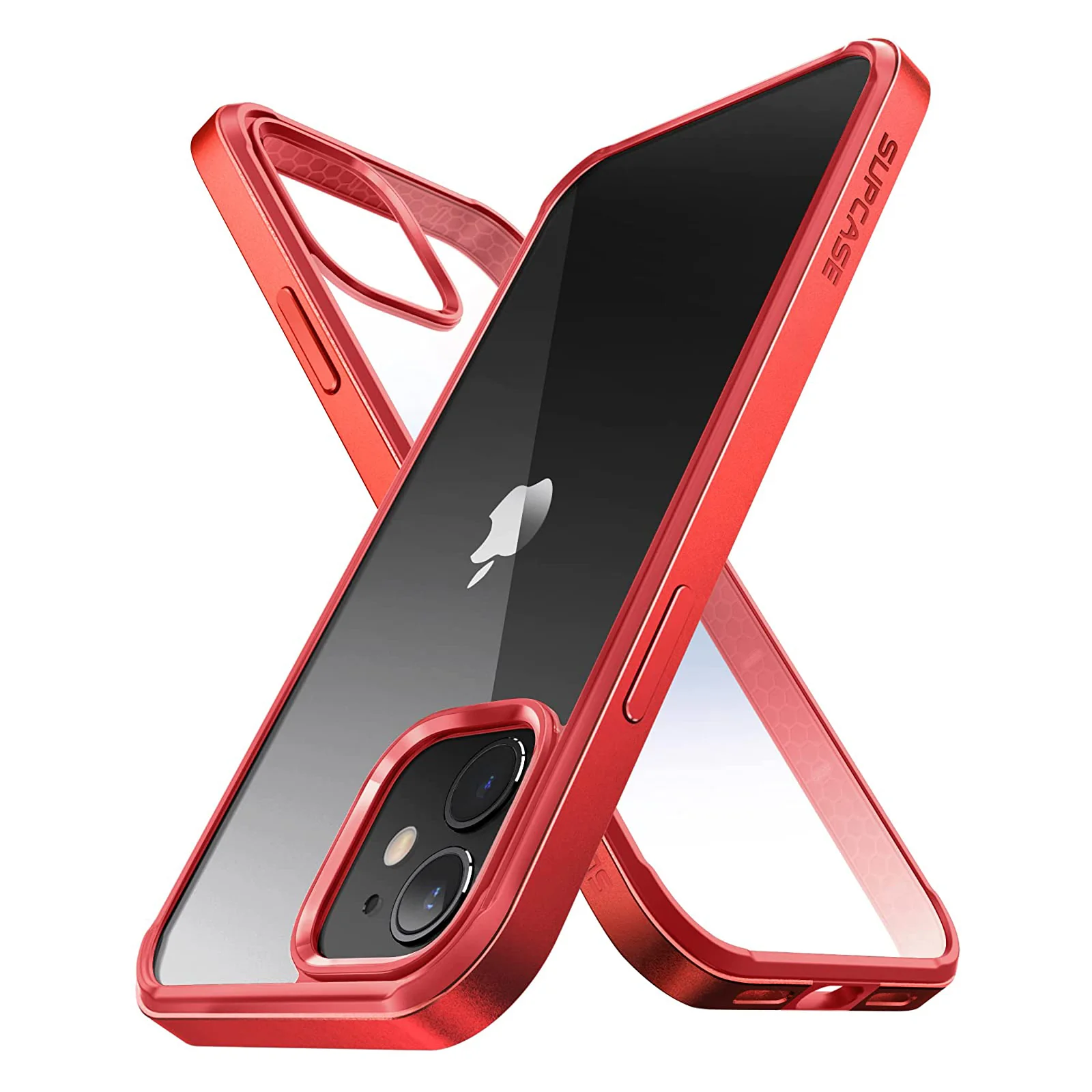 iPhone 11 6.1 inch Unicorn Beetle Edge Clear Bumper Case-Metallic Red - Image 2