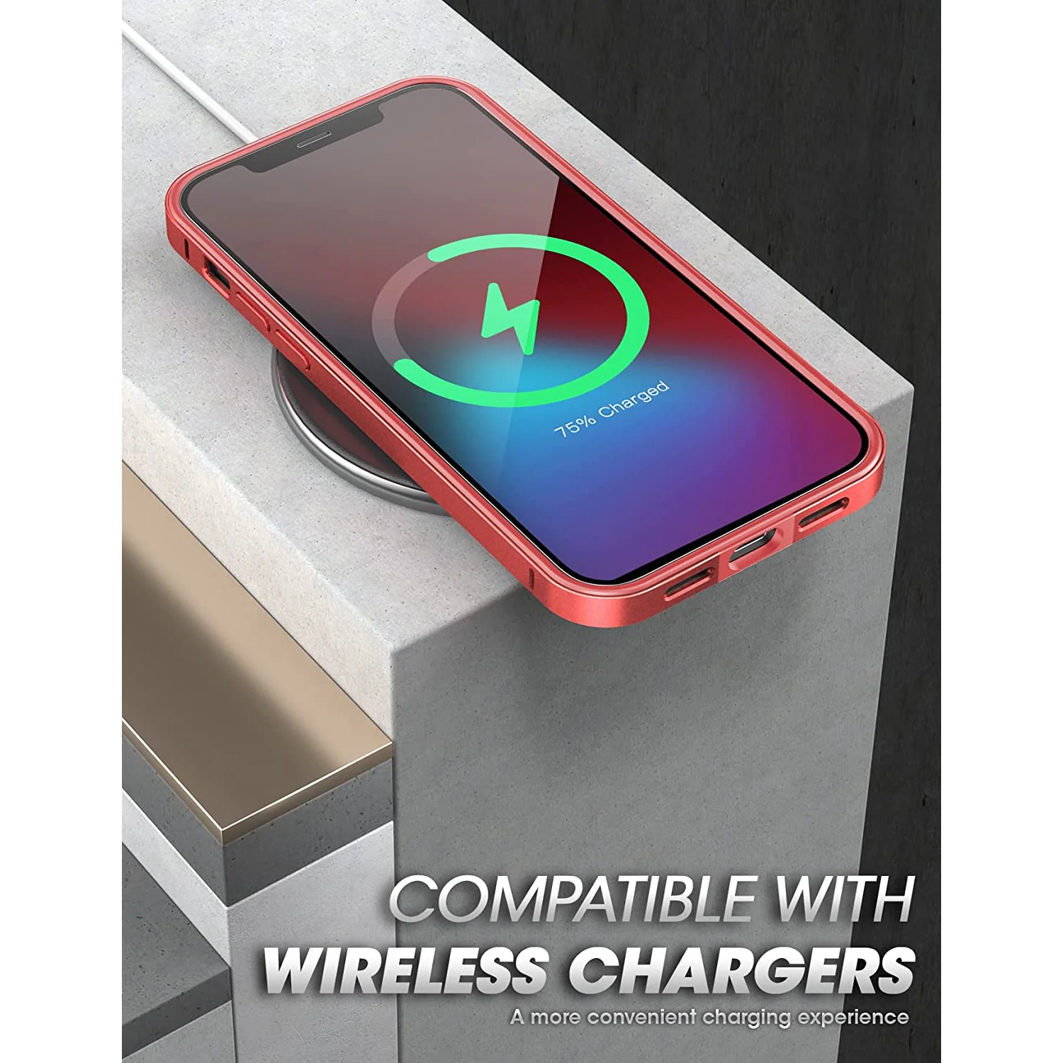 iPhone 11 6.1 inch Unicorn Beetle Edge Clear Bumper Case-Metallic Red - Image 5