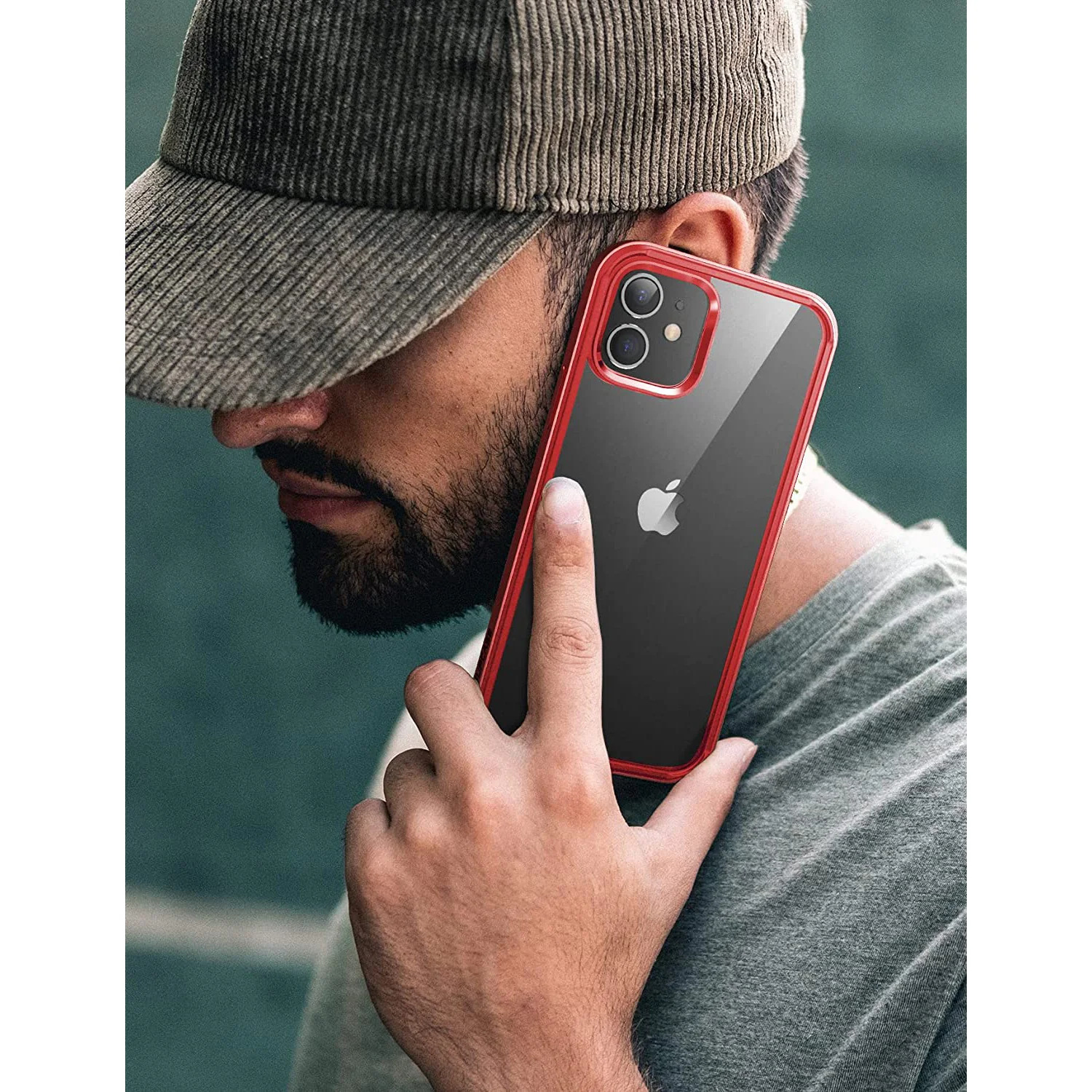 iPhone 11 6.1 inch Unicorn Beetle Edge Clear Bumper Case-Metallic Red - Image 8