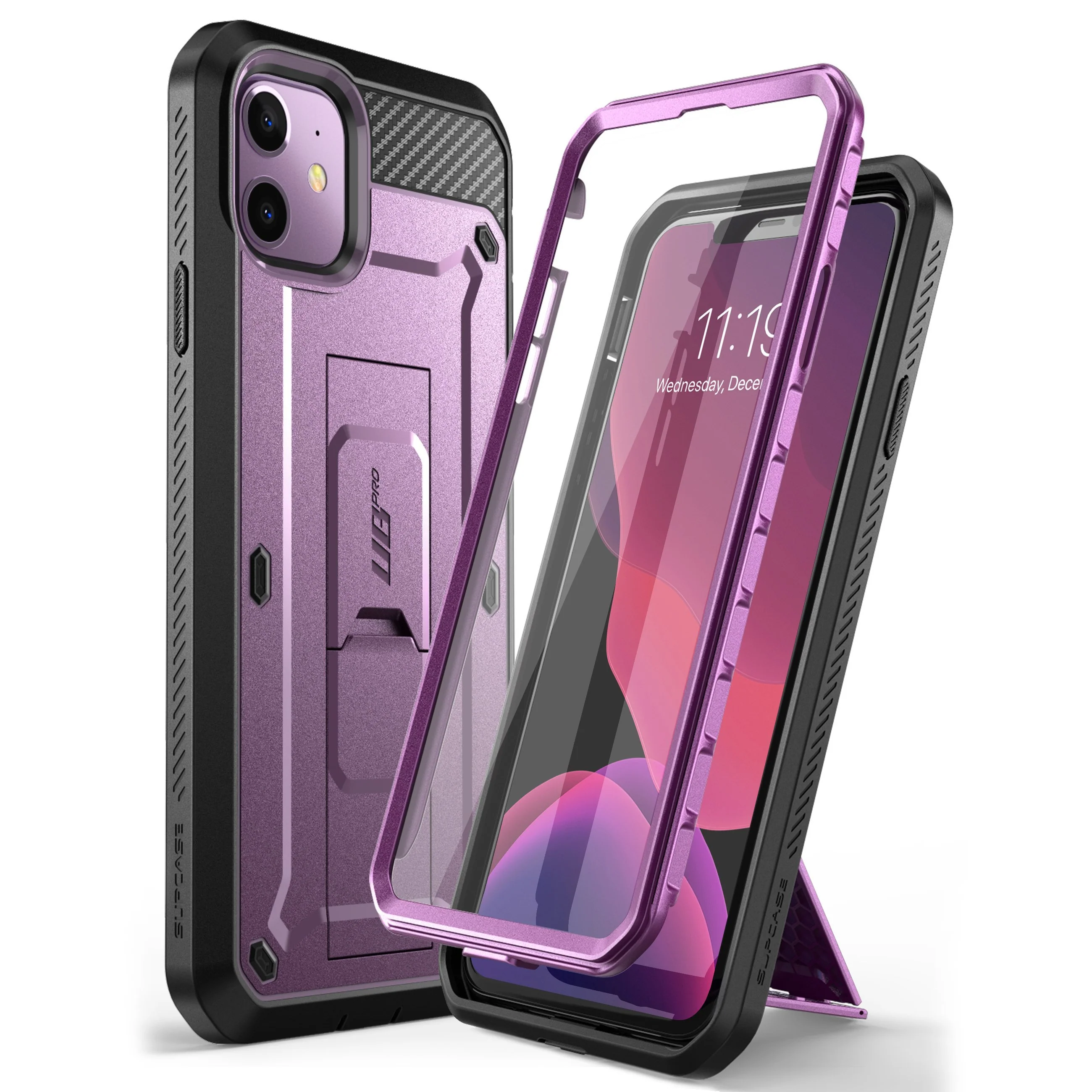 iPhone 11 6.1 inch Unicorn Beetle Pro Rugged Case-Metallic Purple - Image 2