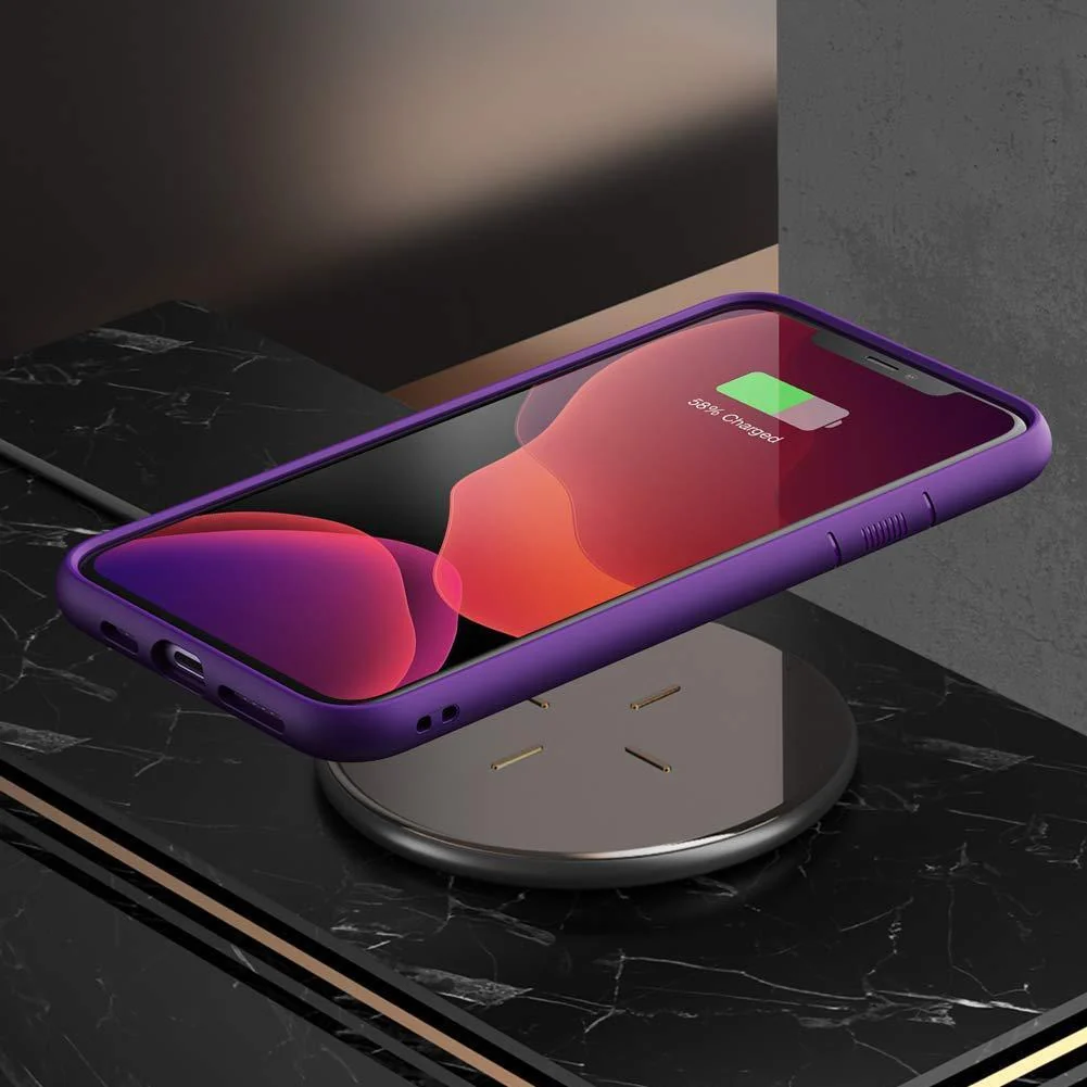 iPhone 11 6.1 inch Unicorn Beetle Style Slim Clear Case-Purple - Image 6