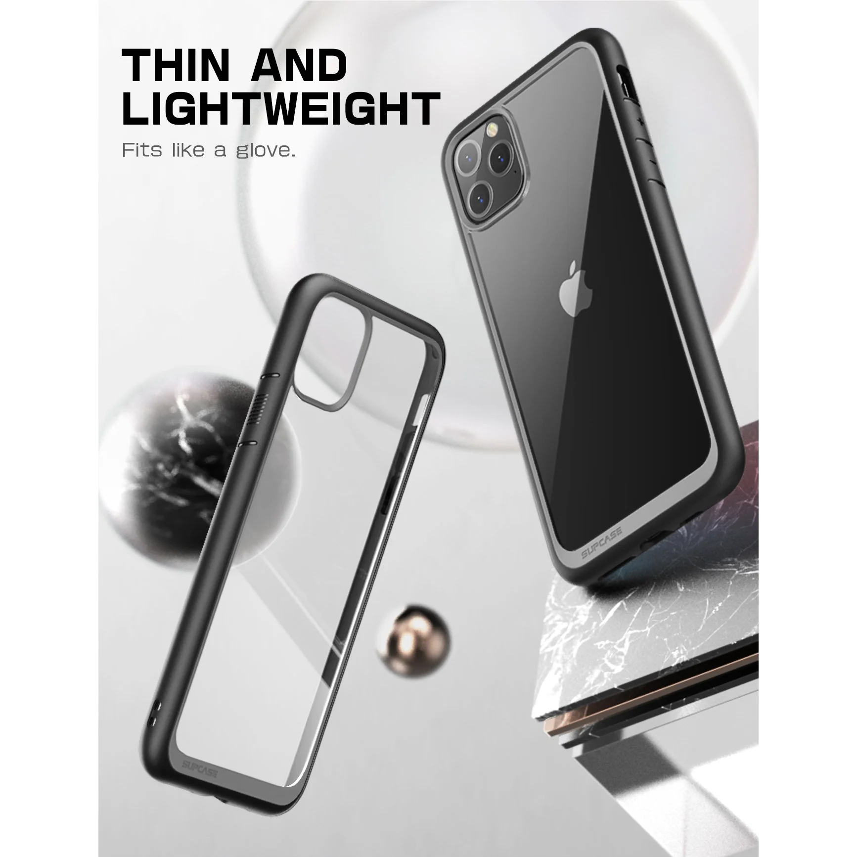 iPhone 11 Pro 5.8 inch Unicorn Beetle Style Clear Case-Black - Image 3