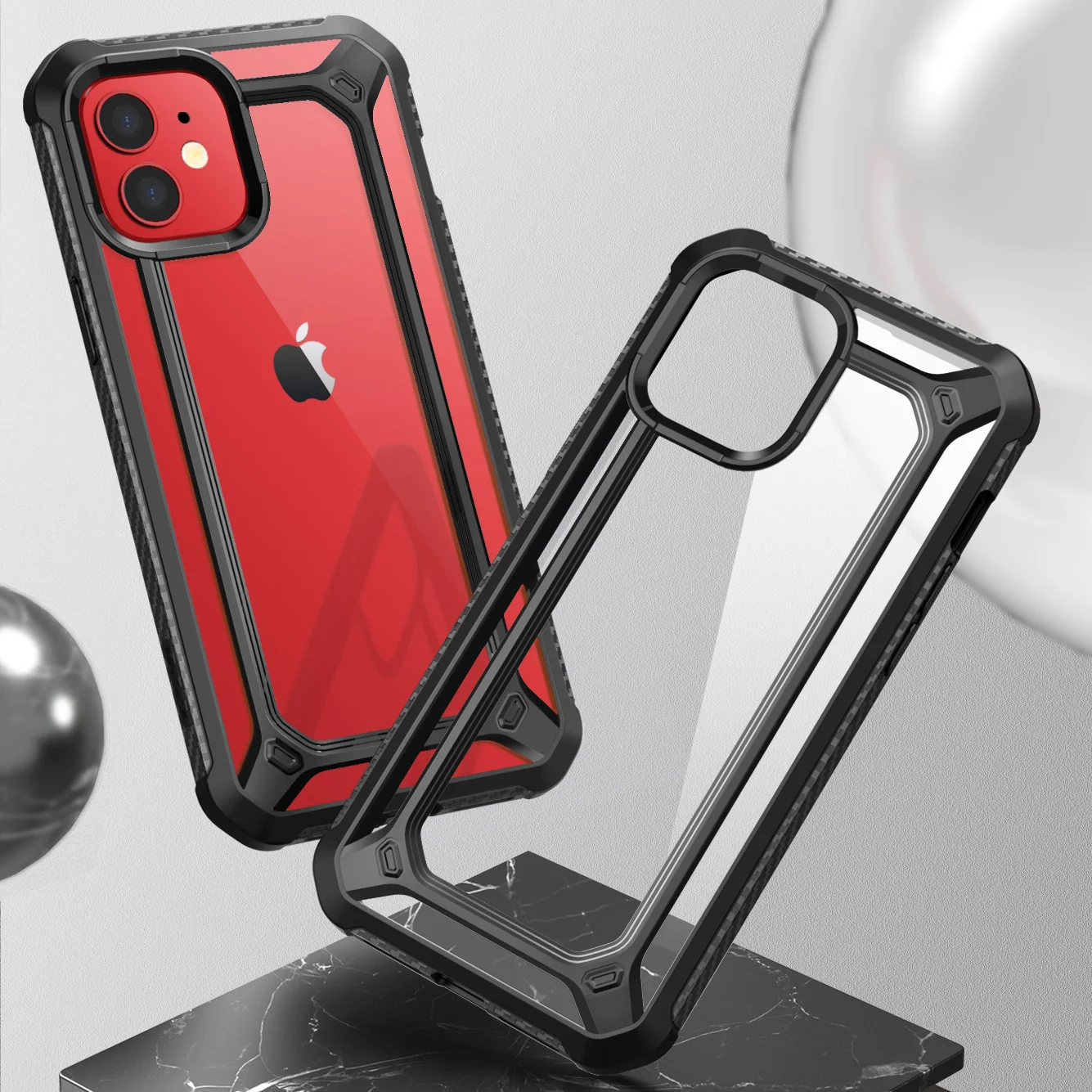 iPhone 12 mini 5.4 inch Unicorn Beetle Exo Clear Case-Black - Image 5